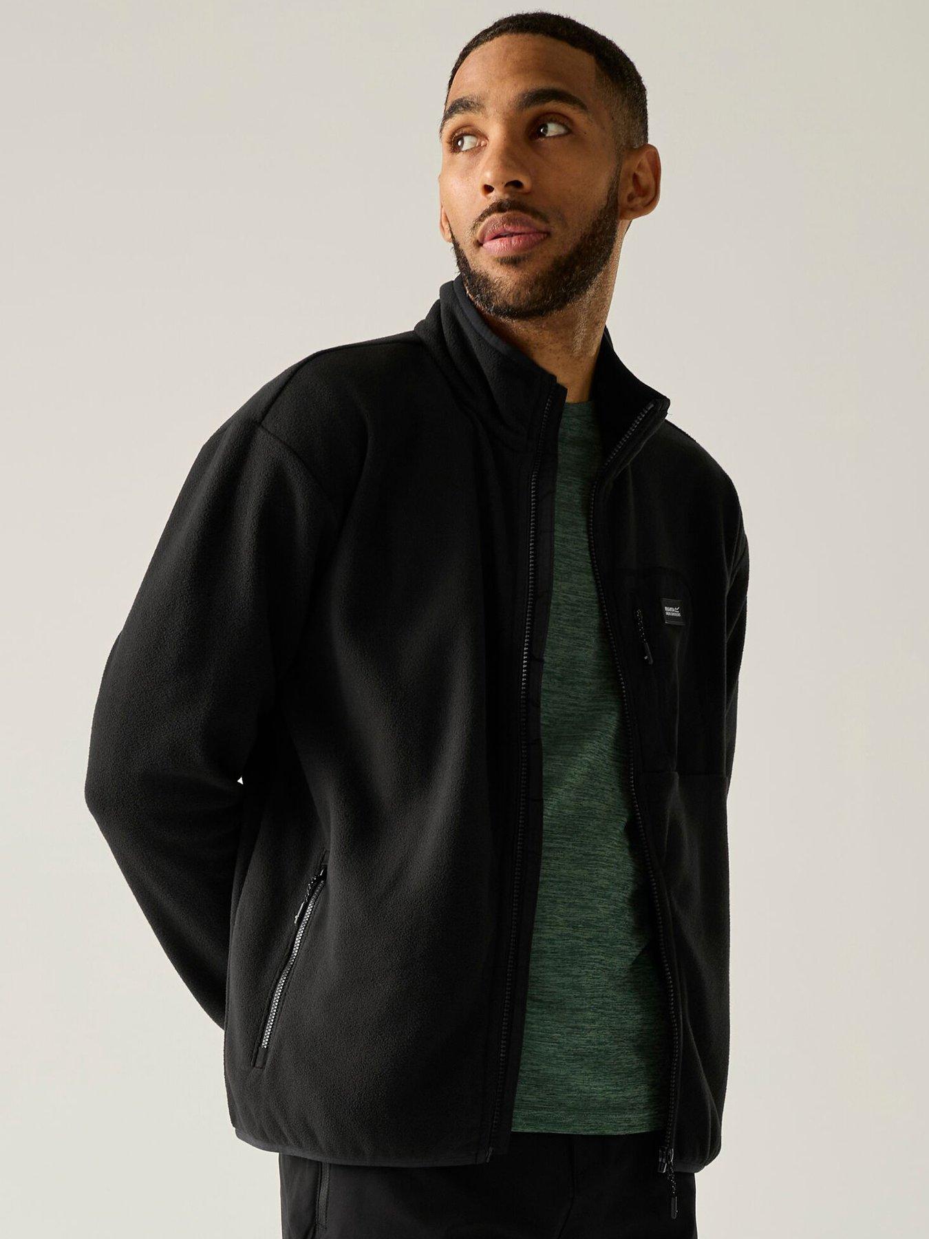 Regatta Mens Frankie F/z Fleece Fleece -black/black