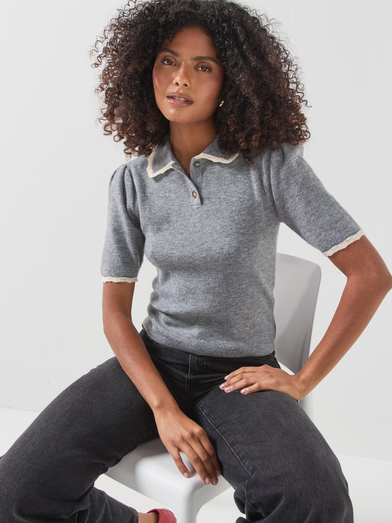 Image 1 of 5 of Vero Moda Vmella 2/4 Polo Pullover Boo