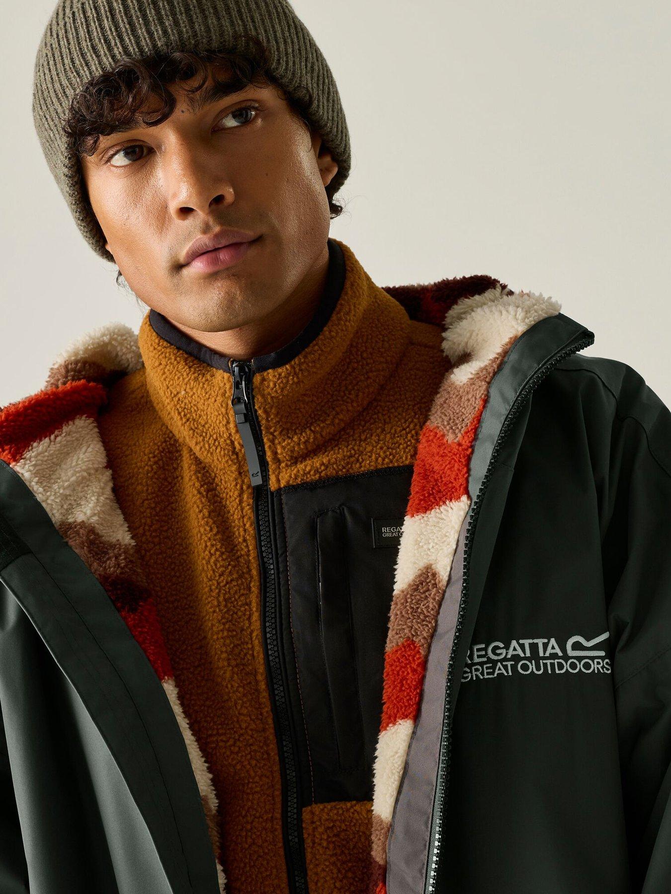 Image 4 of 7 of Regatta Adult Waterproof Changing Robe -iron(abstract Mountain)
