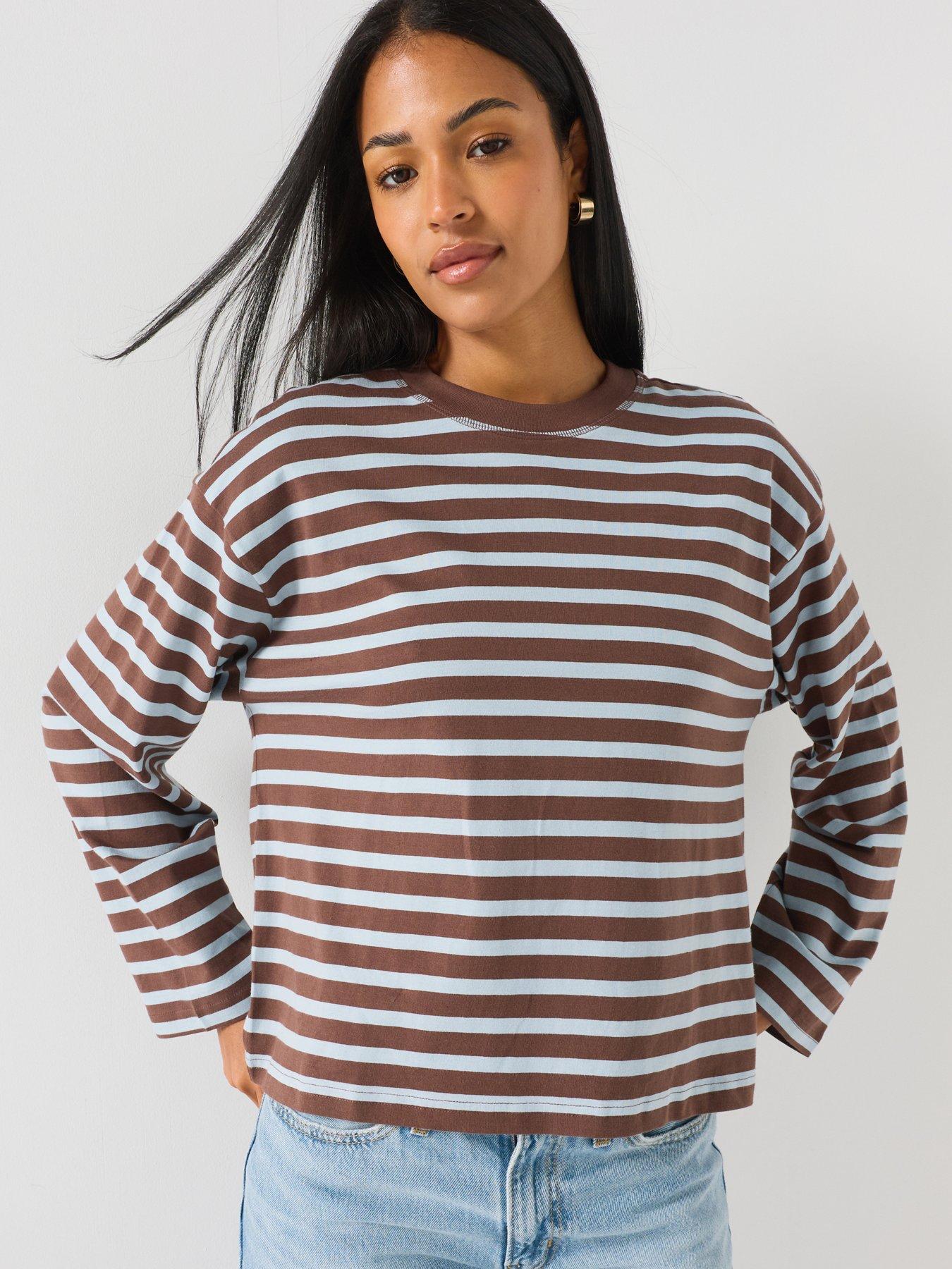 Image 1 of 4 of Only Freja Stripe Long Sleeve Top