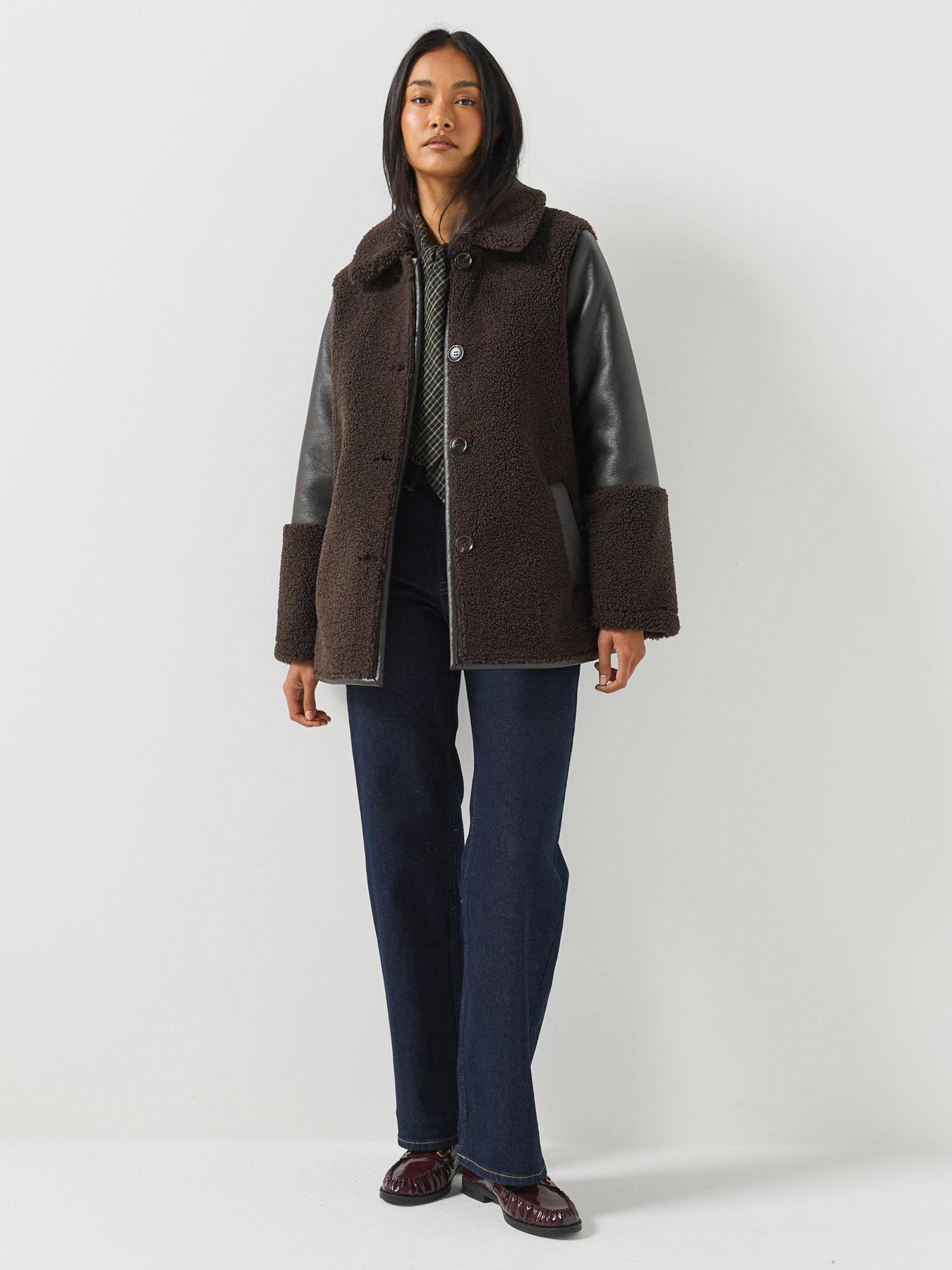 Image 3 of 6 of Vero Moda Vmmocha Teddy Coated Jacket