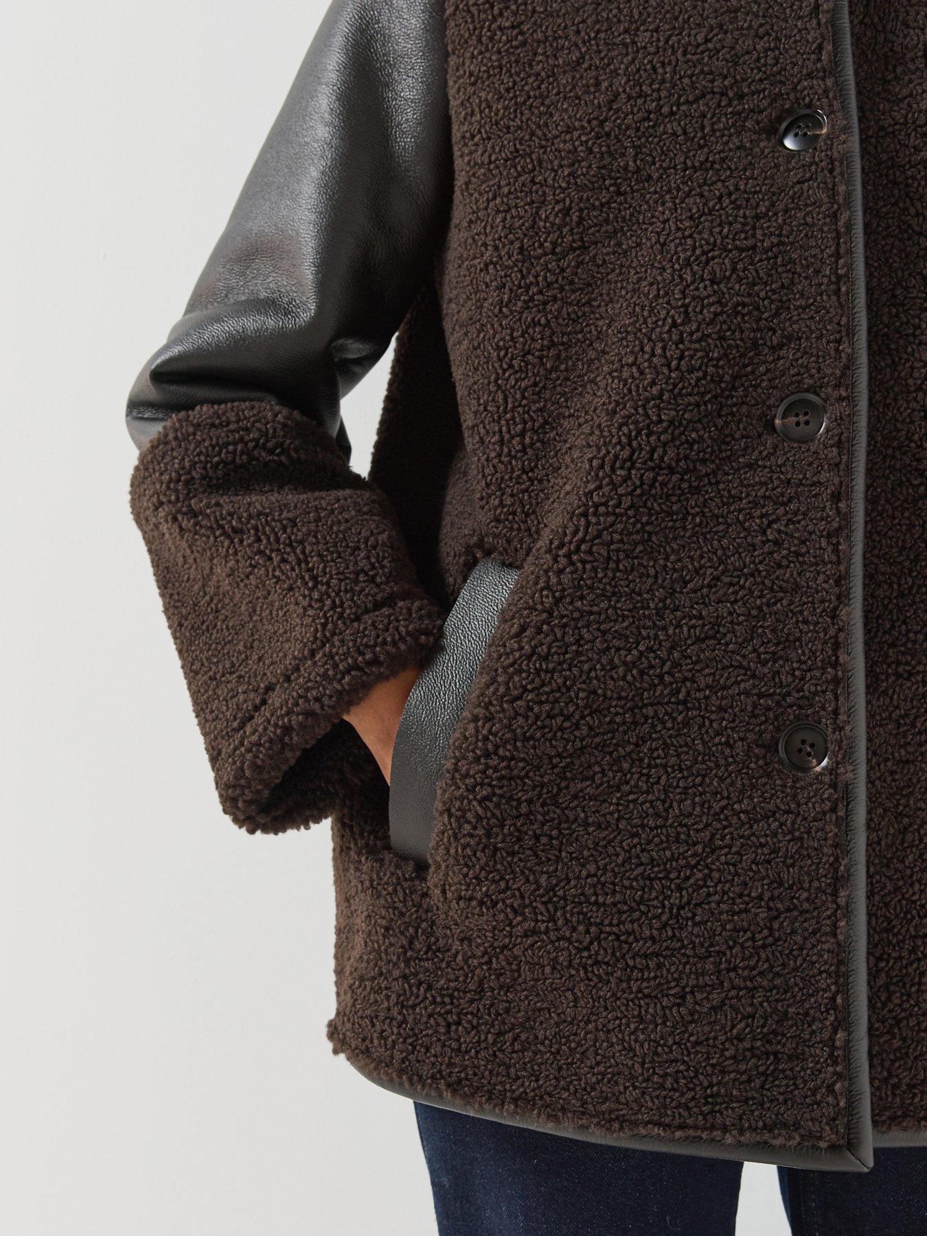Image 5 of 6 of Vero Moda Vmmocha Teddy Coated Jacket