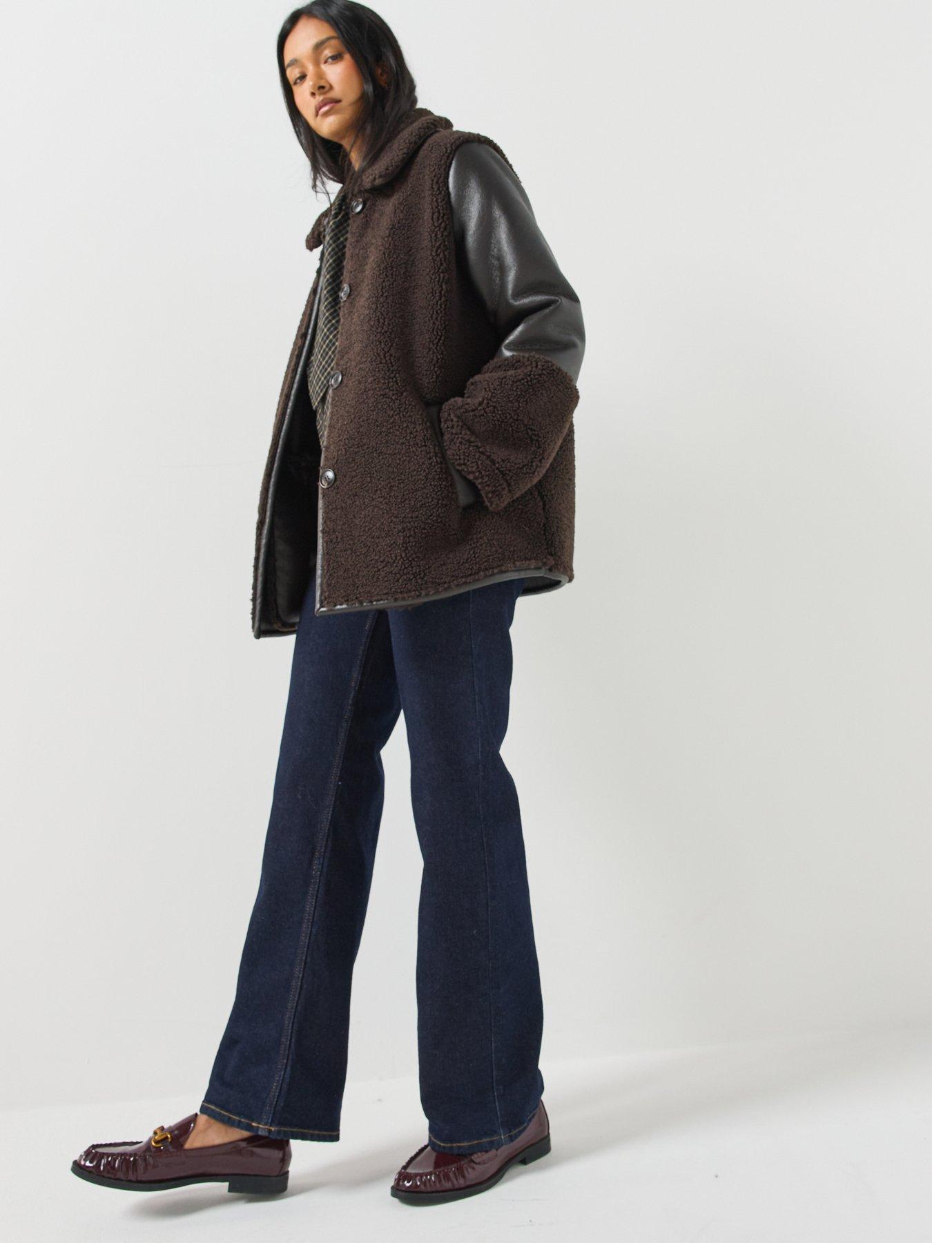 Image 6 of 6 of Vero Moda Vmmocha Teddy Coated Jacket