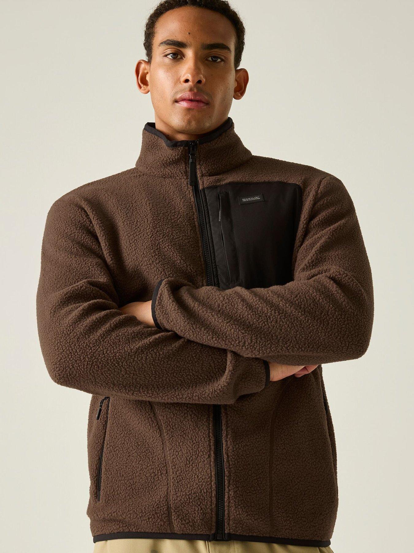 Image 4 of 6 of Regatta Mens Frankie Borg Fleece -ground Coffee/black