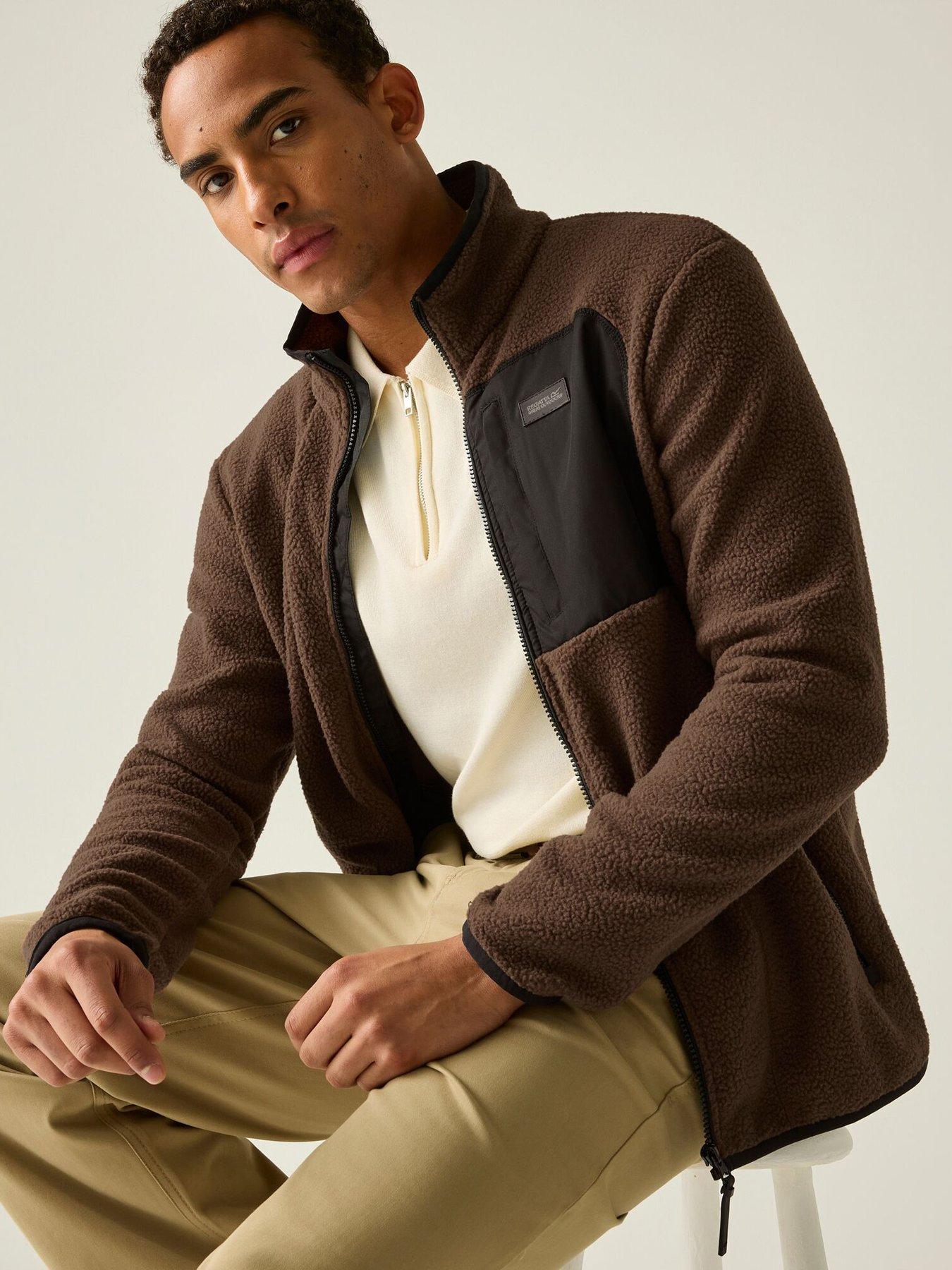 Image 5 of 6 of Regatta Mens Frankie Borg Fleece -ground Coffee/black