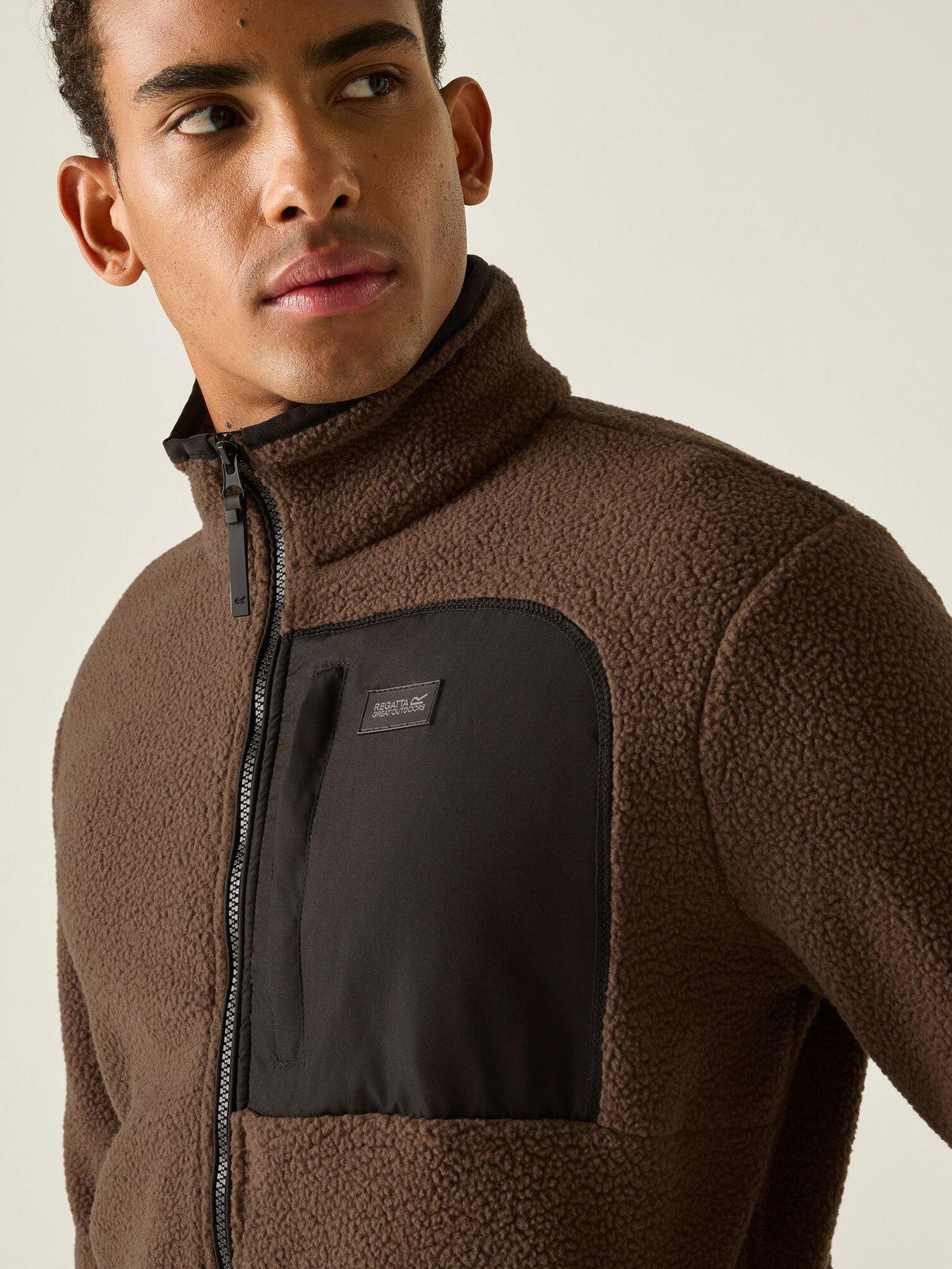 Image 6 of 6 of Regatta Mens Frankie Borg Fleece -ground Coffee/black