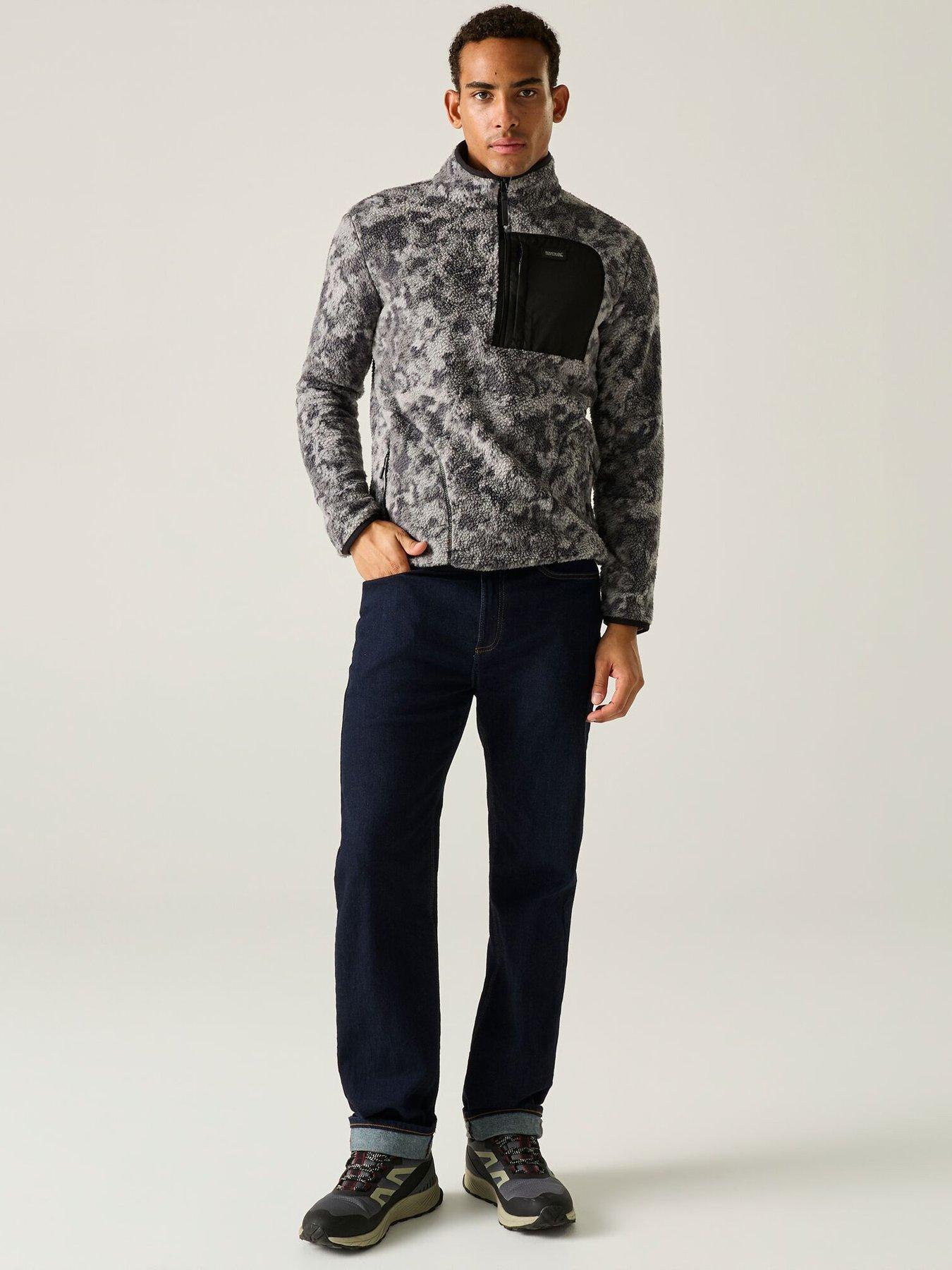 Image 2 of 7 of Regatta Mens Frankie Borg Half Zip Fleece -misty Grey Winter Camo