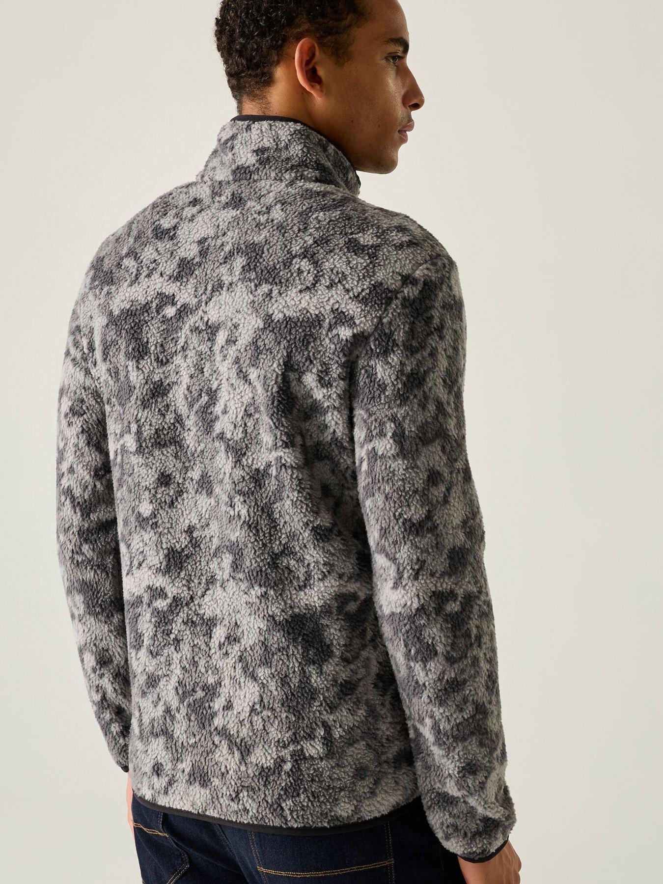 Image 3 of 7 of Regatta Mens Frankie Borg Half Zip Fleece -misty Grey Winter Camo