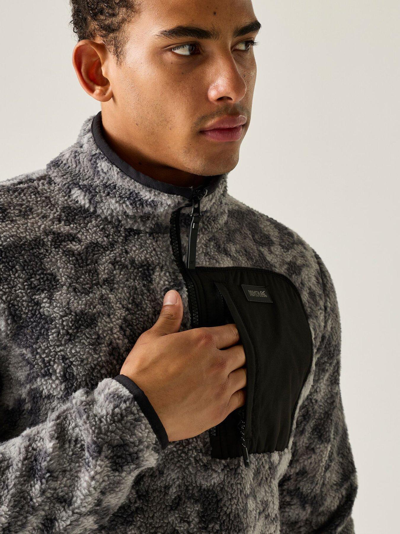 Image 5 of 7 of Regatta Mens Frankie Borg Half Zip Fleece -misty Grey Winter Camo