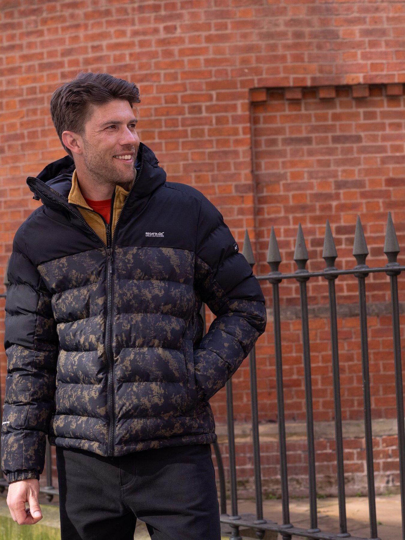 Image 1 of 7 of Regatta Mens Aldthorn Water-Repellent Hooded Padded Jacket - Black