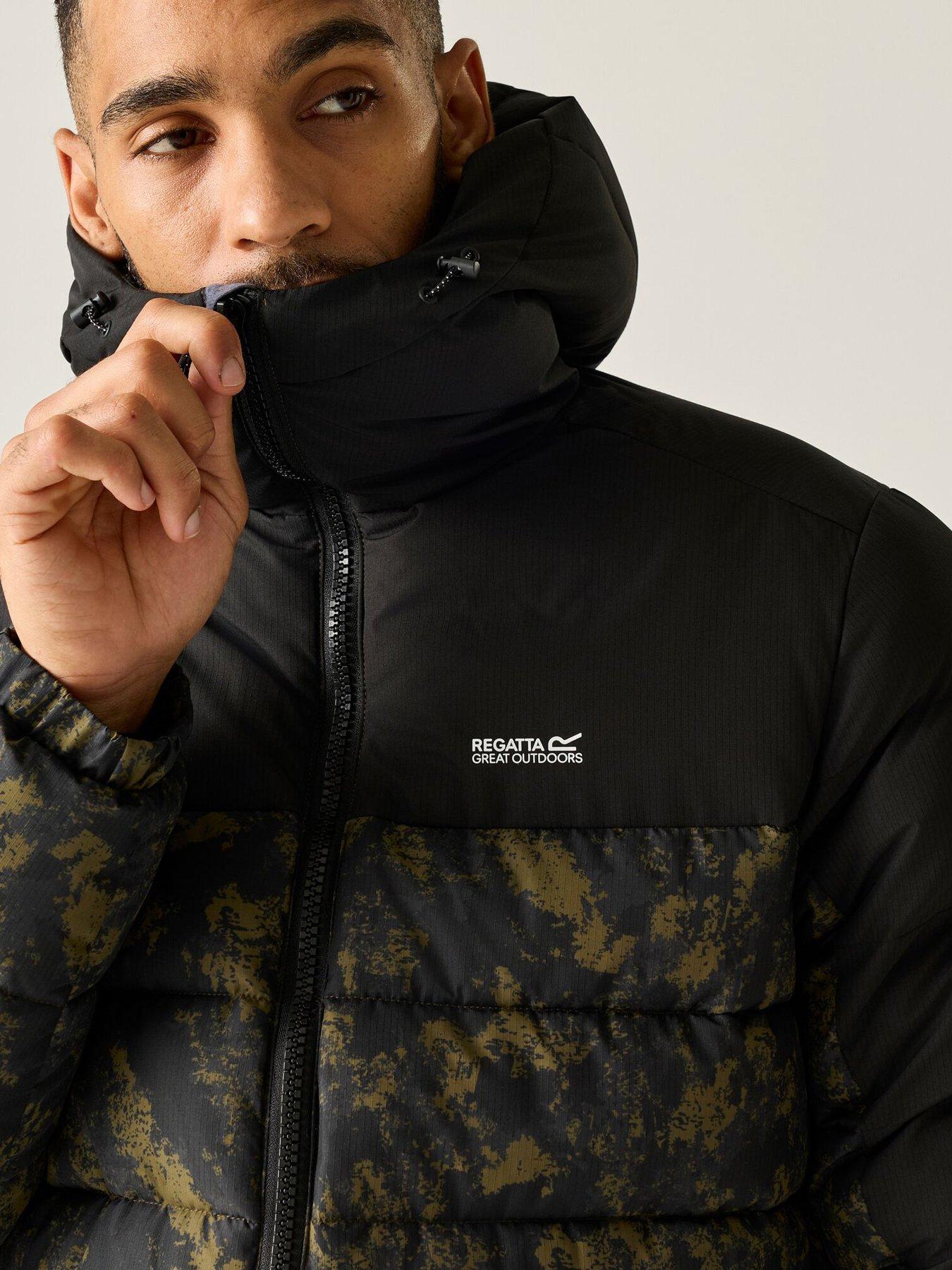 Image 6 of 7 of Regatta Mens Aldthorn Water-Repellent Hooded Padded Jacket - Black