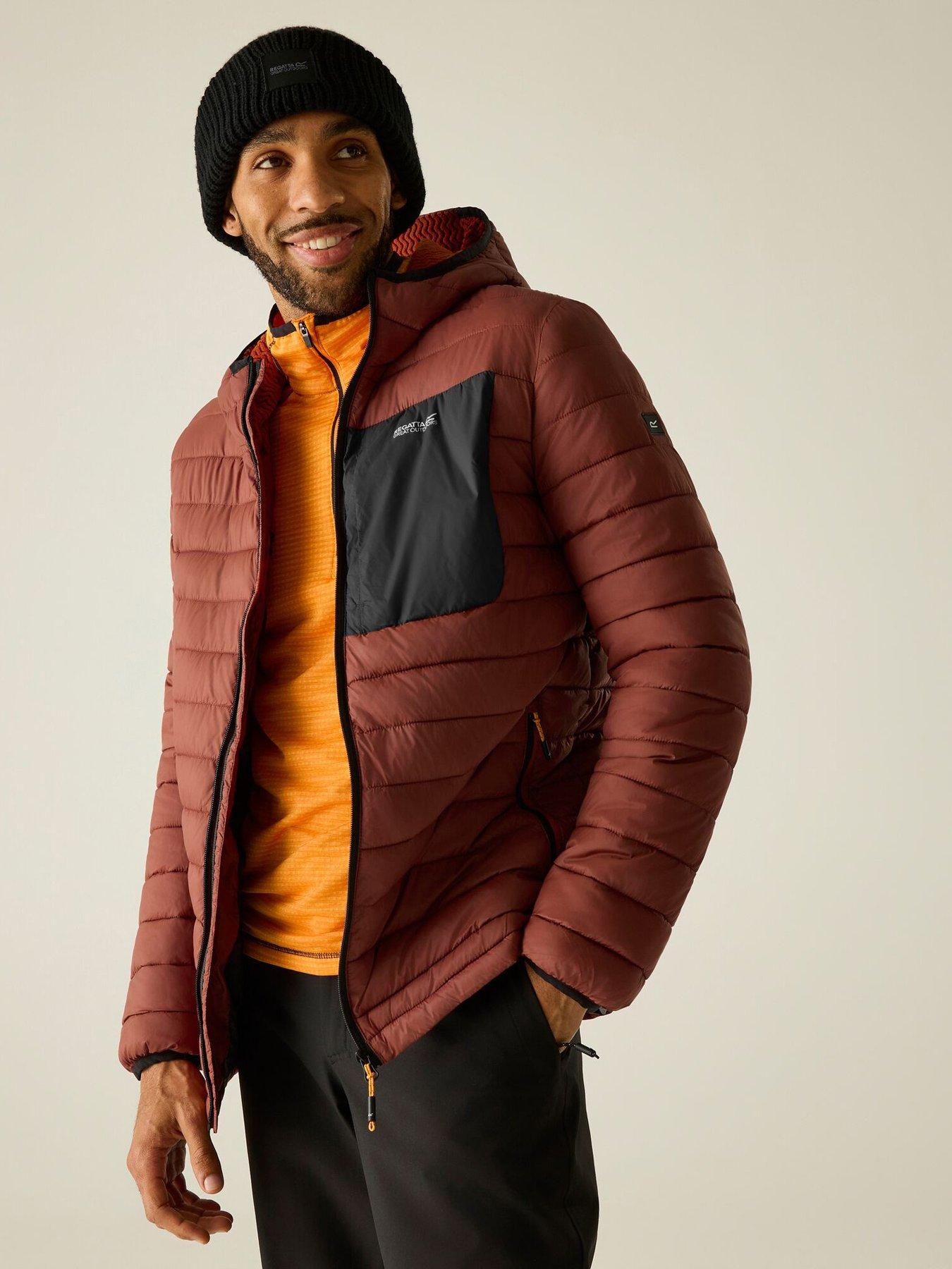 Regatta Mens Lightfell Baffled/quilted -burnt Henna/black.