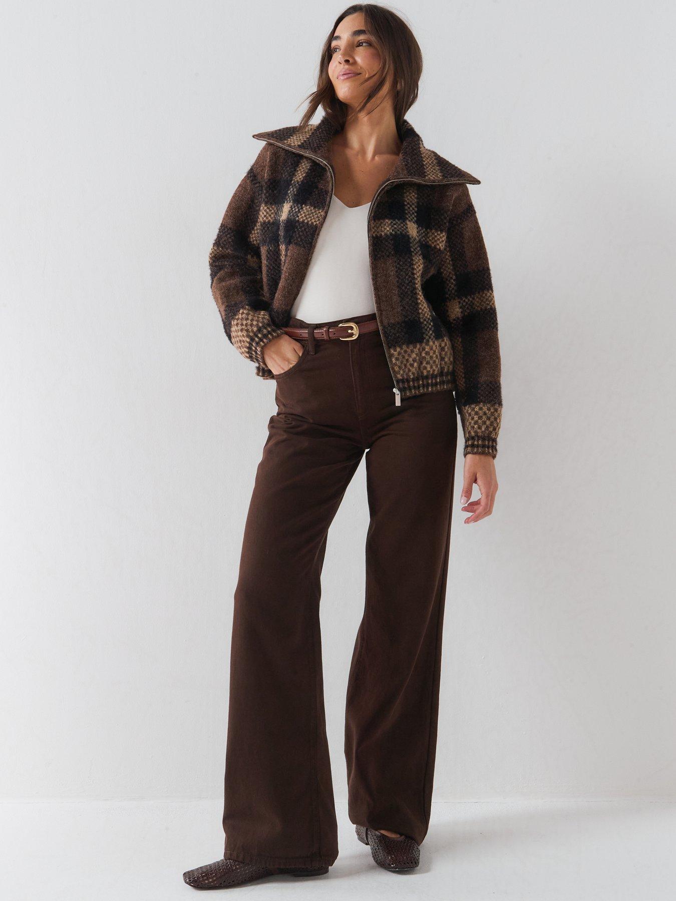 Image 3 of 6 of Only Womens ONLMaroon Zip Through High Neck Cardigan - Black