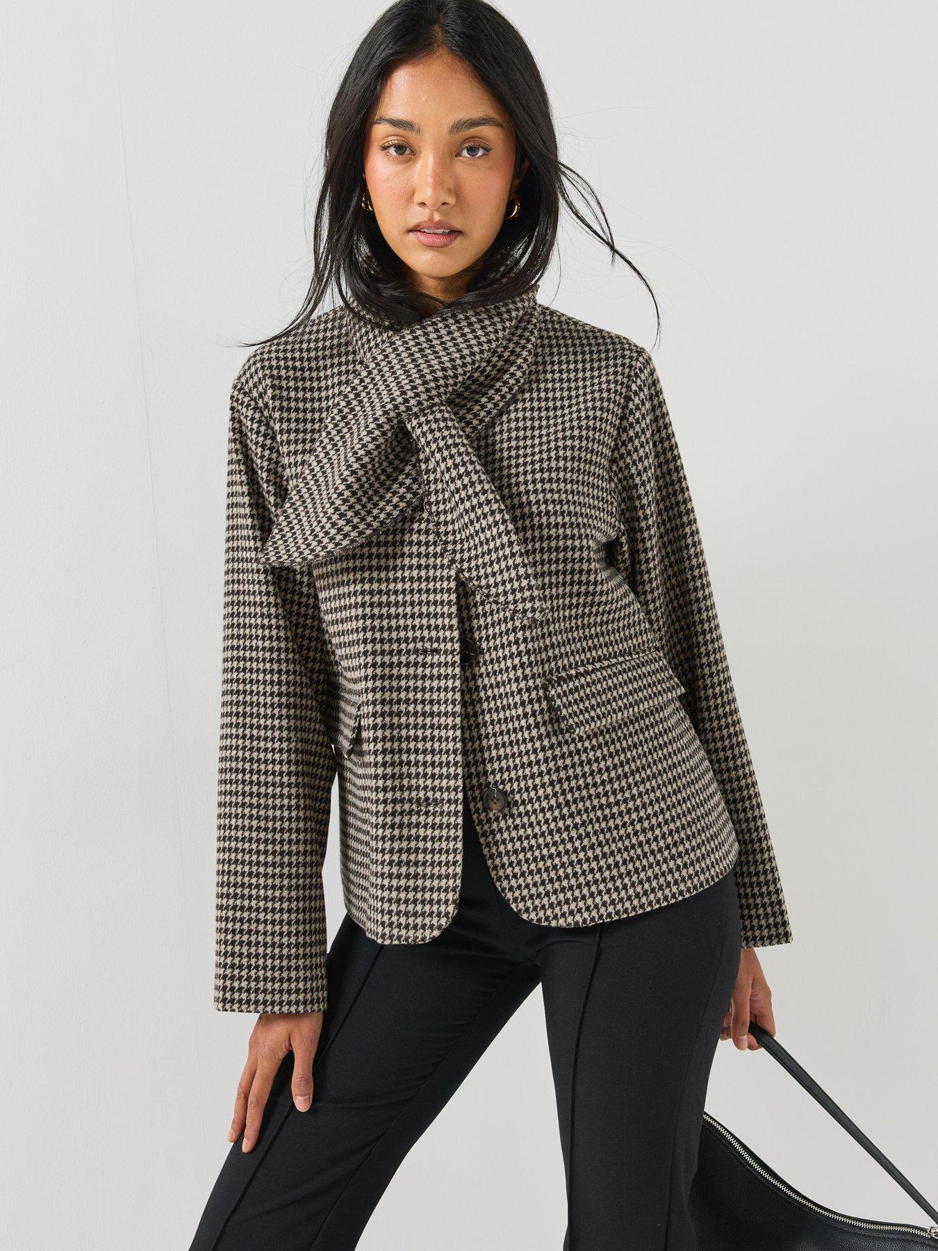 Image 1 of 6 of Only Womens Onladelina Scarf Jacket - Brown