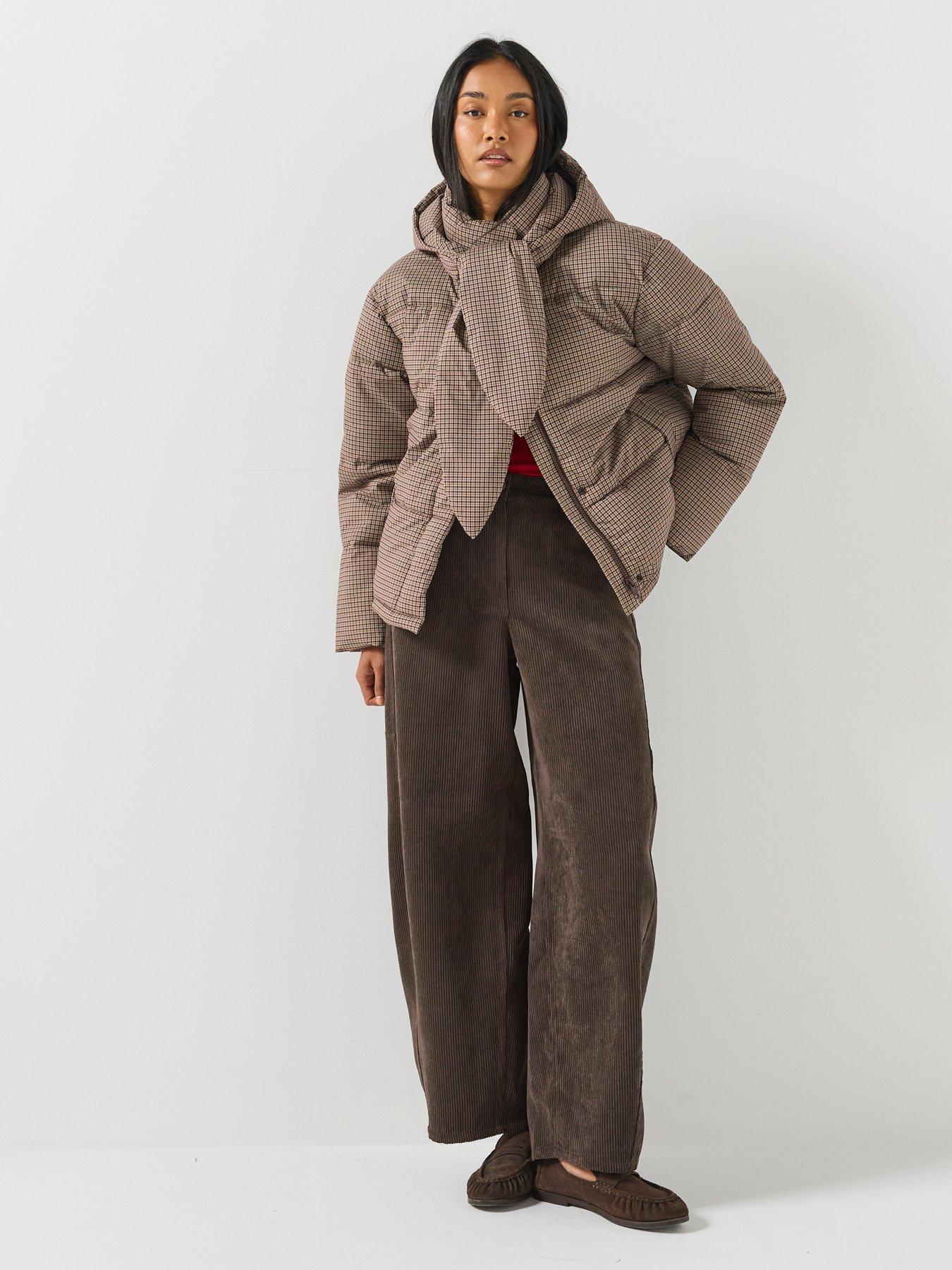 Image 3 of 6 of Only Mia Check Scarf Puffer Jacket