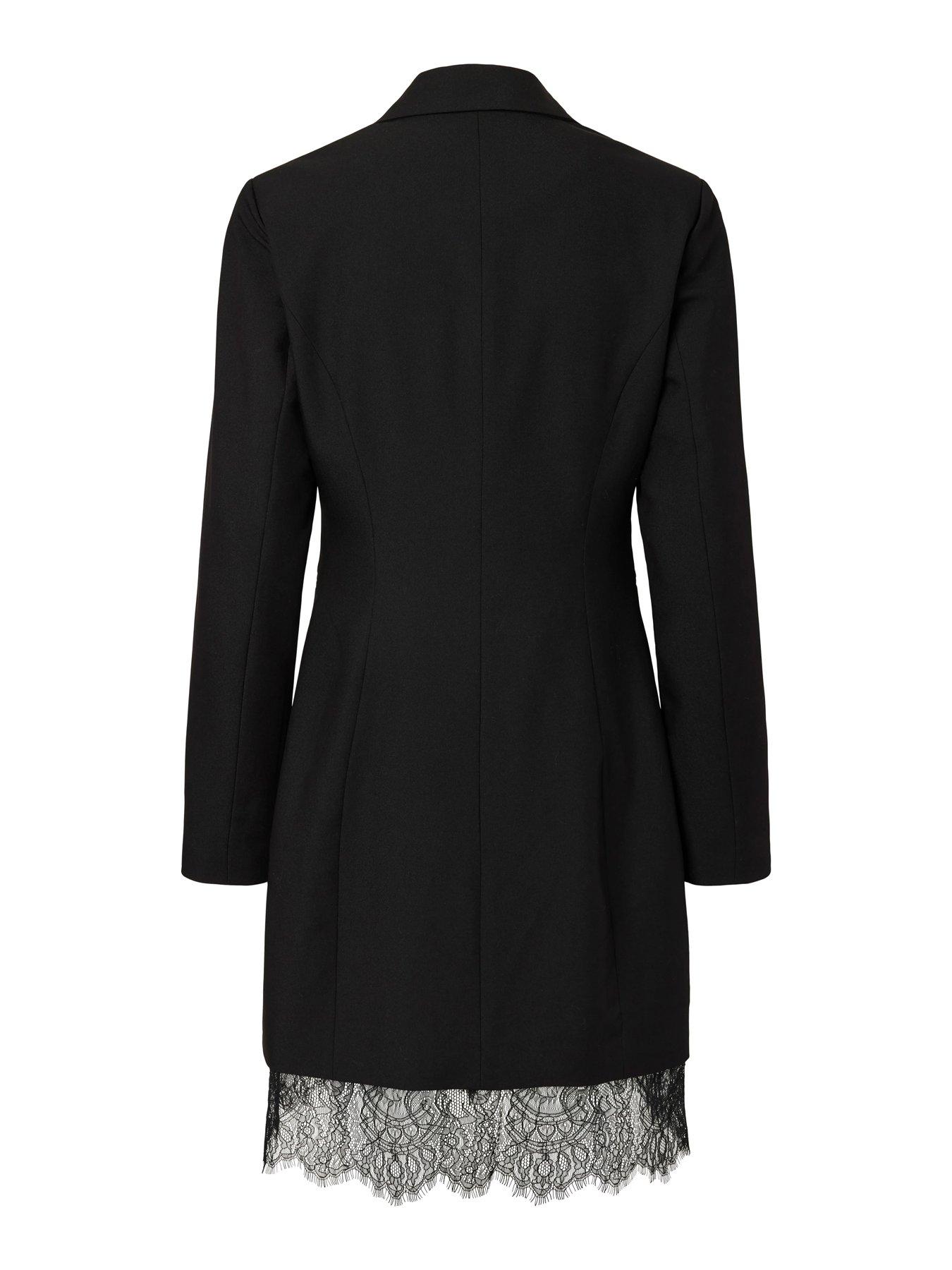 Image 2 of 2 of PIECES Ebba Lace Detail Blazer Dress