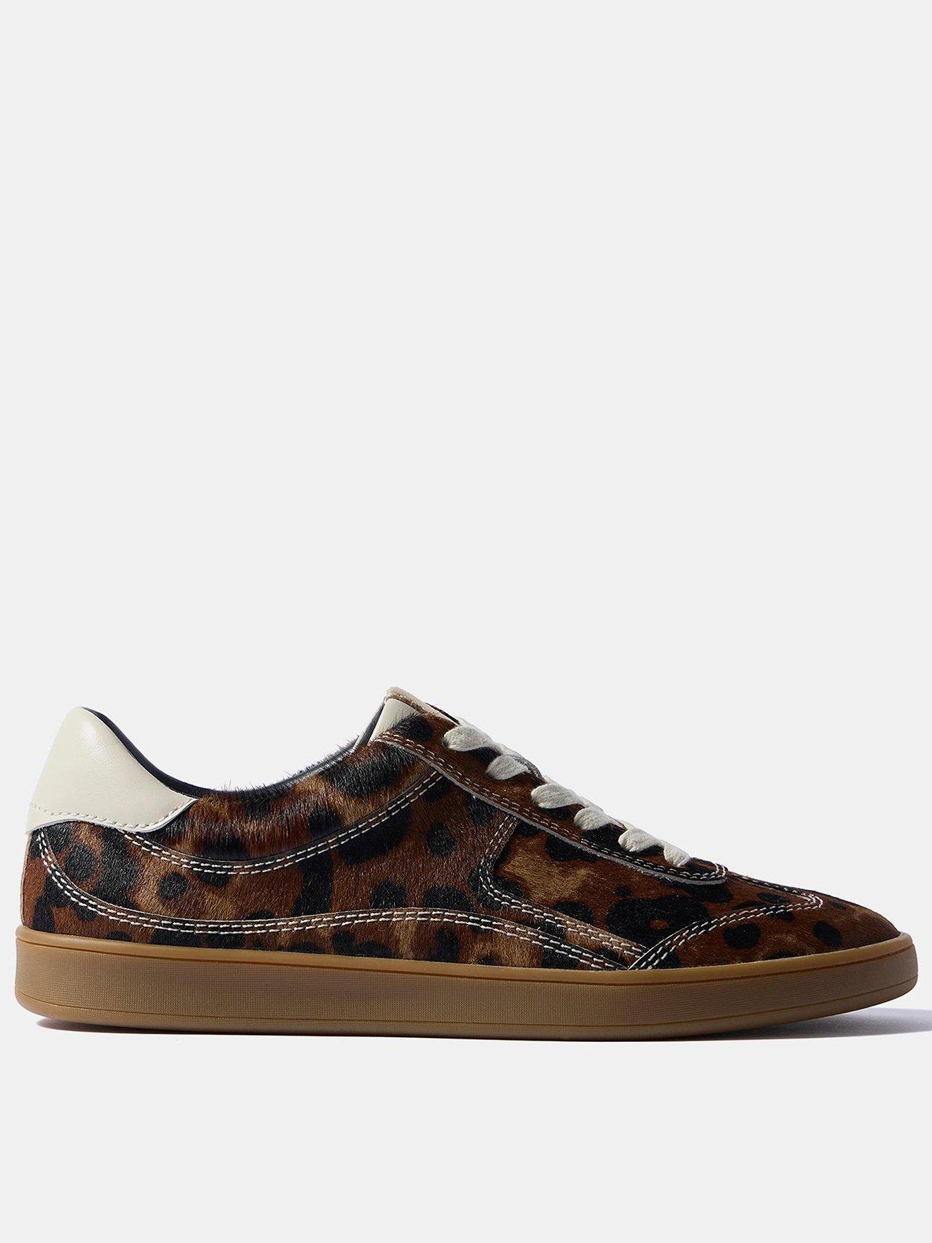 Image 1 of 4 of Mint Velvet Jen Leopard Trainer - Brown