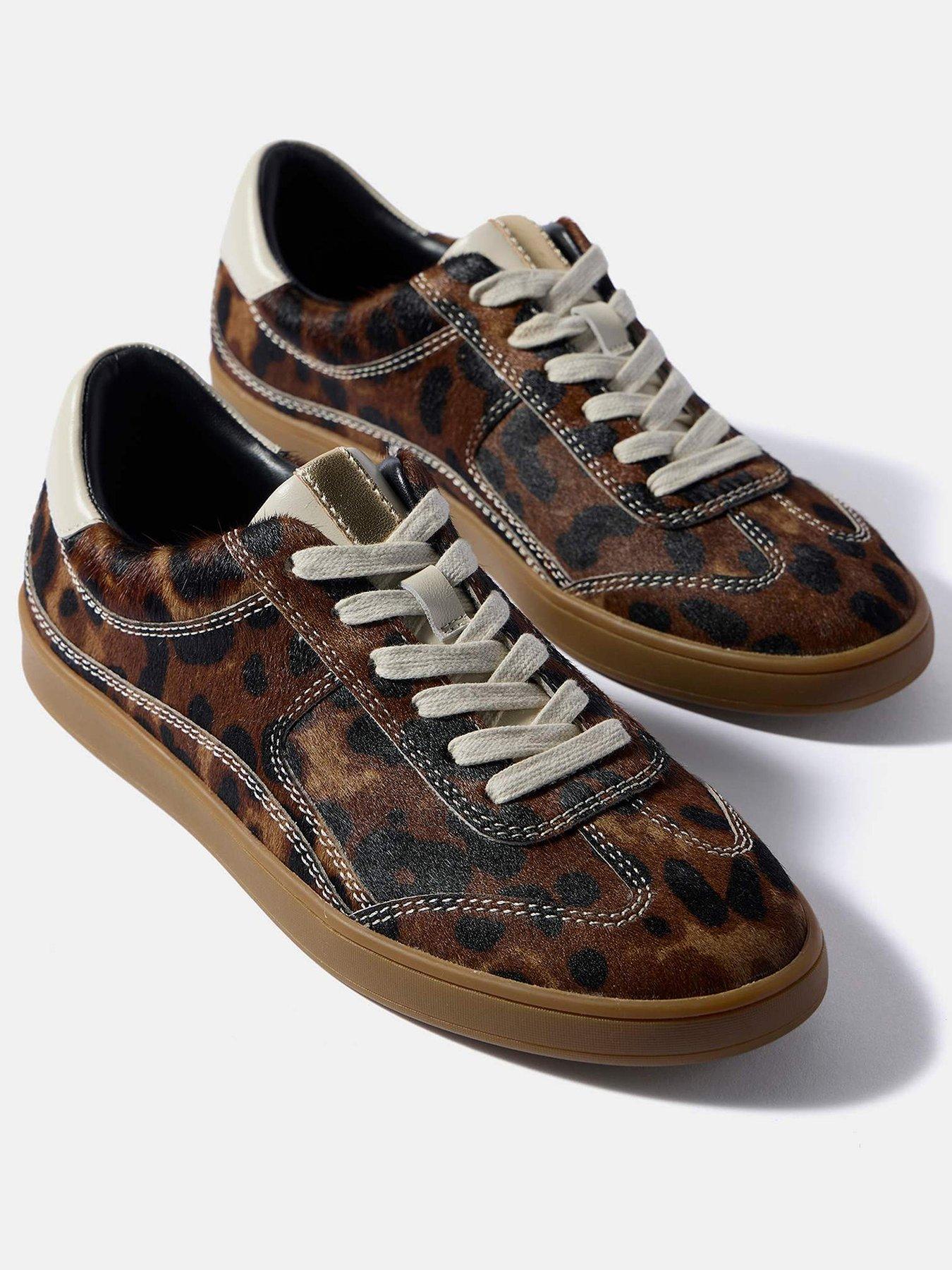 Image 2 of 4 of Mint Velvet Jen Leopard Trainer - Brown