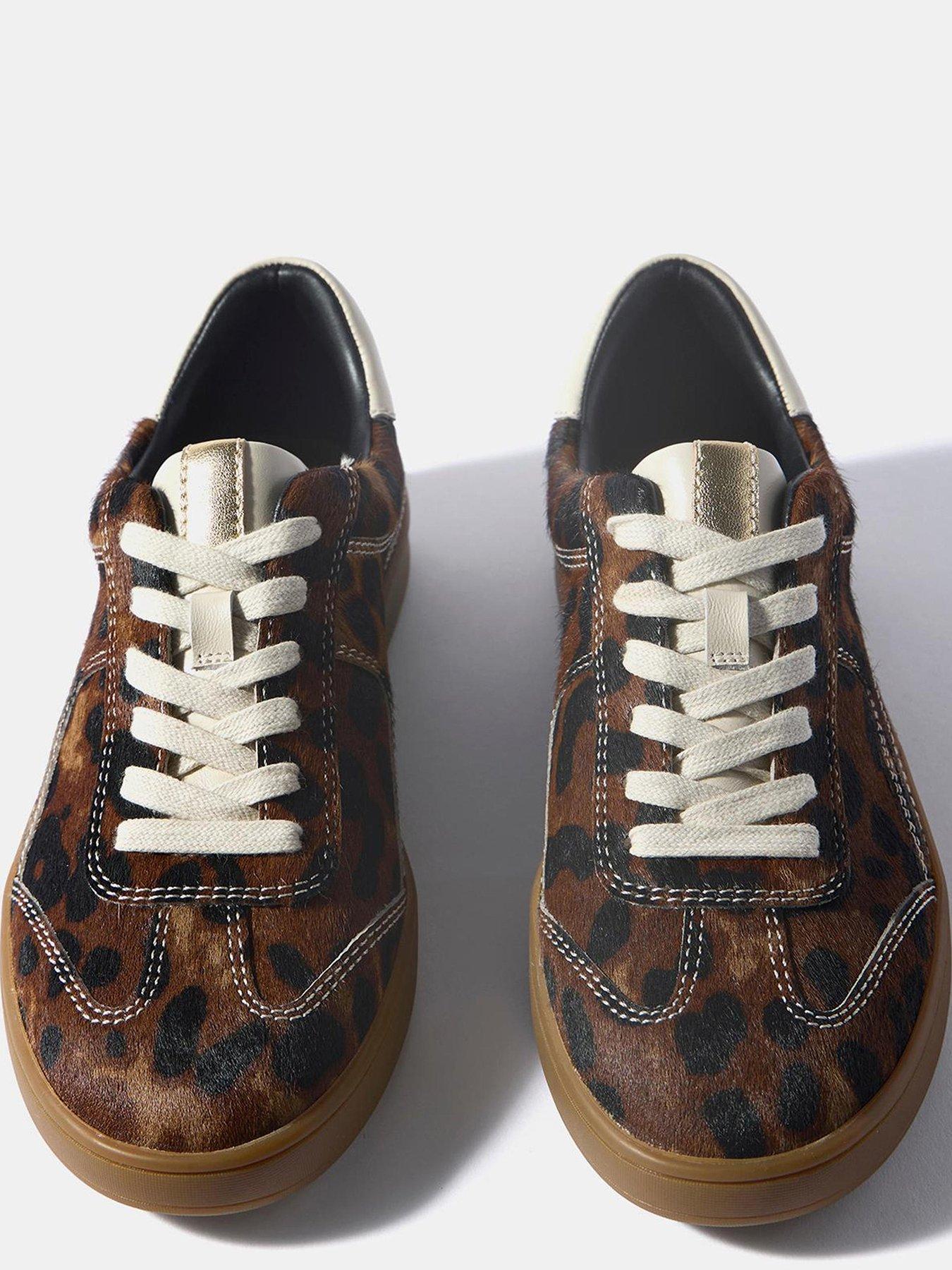 Image 3 of 4 of Mint Velvet Jen Leopard Trainer - Brown