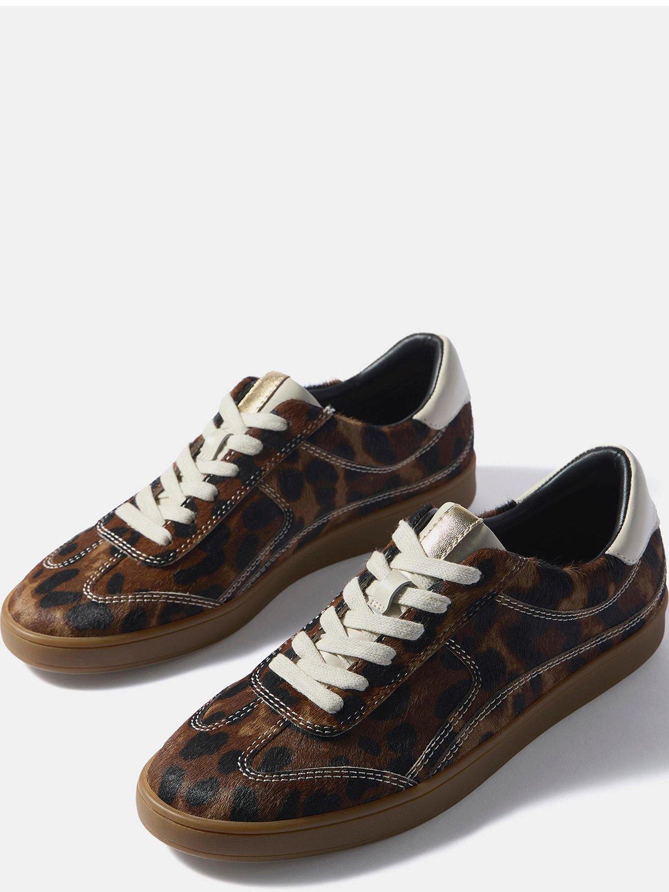 Image 4 of 4 of Mint Velvet Jen Leopard Trainer - Brown