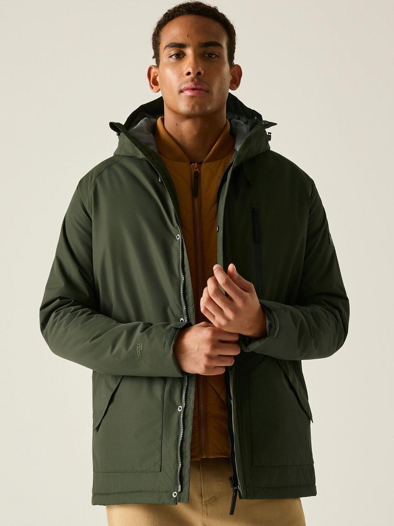Regatta Mens Slyvan Waterproof Insulated Jacket -dark Khaki(nephrite Green)