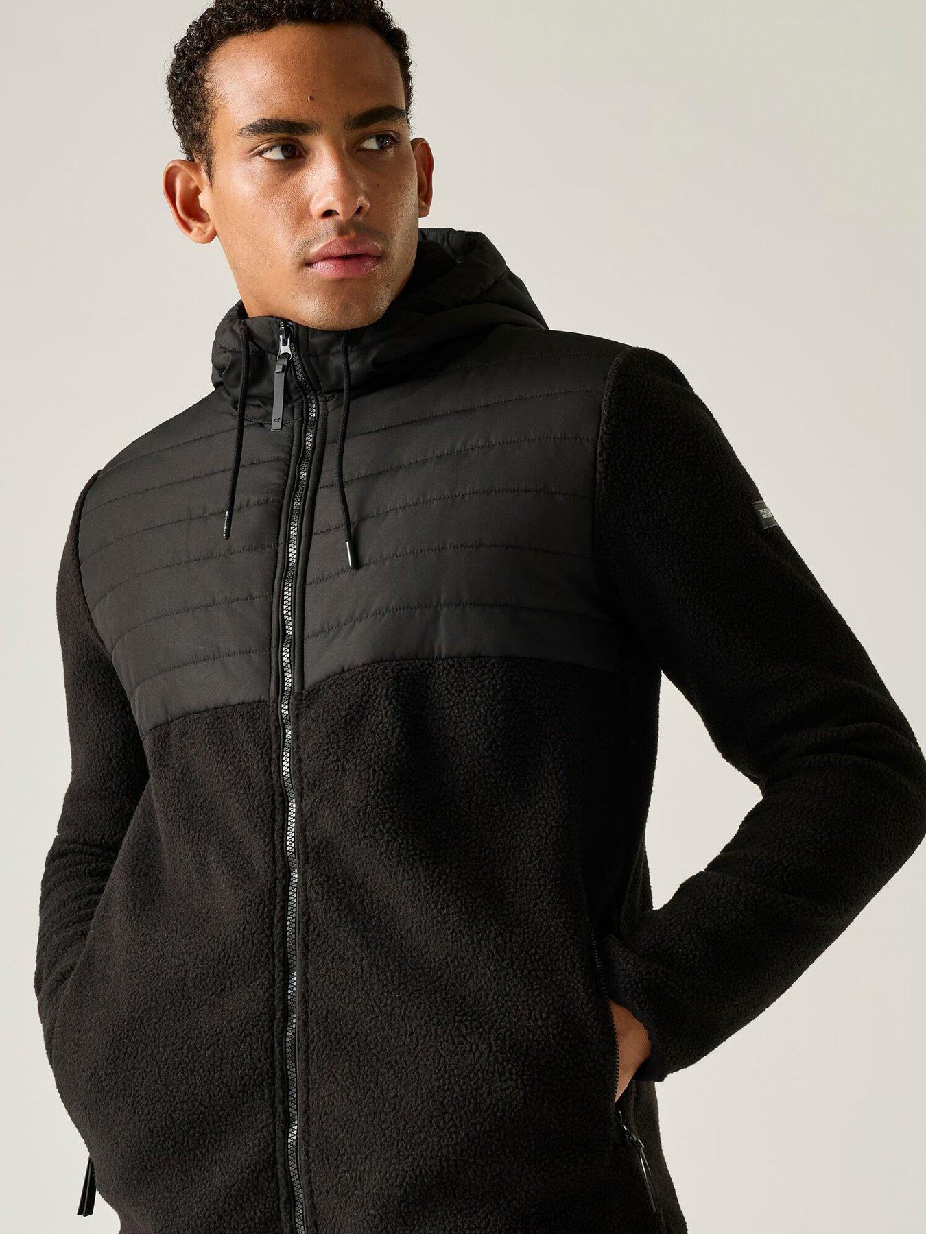 Image 1 of 7 of Regatta Mens Frankie Borg Hybrid Fleece -black/black