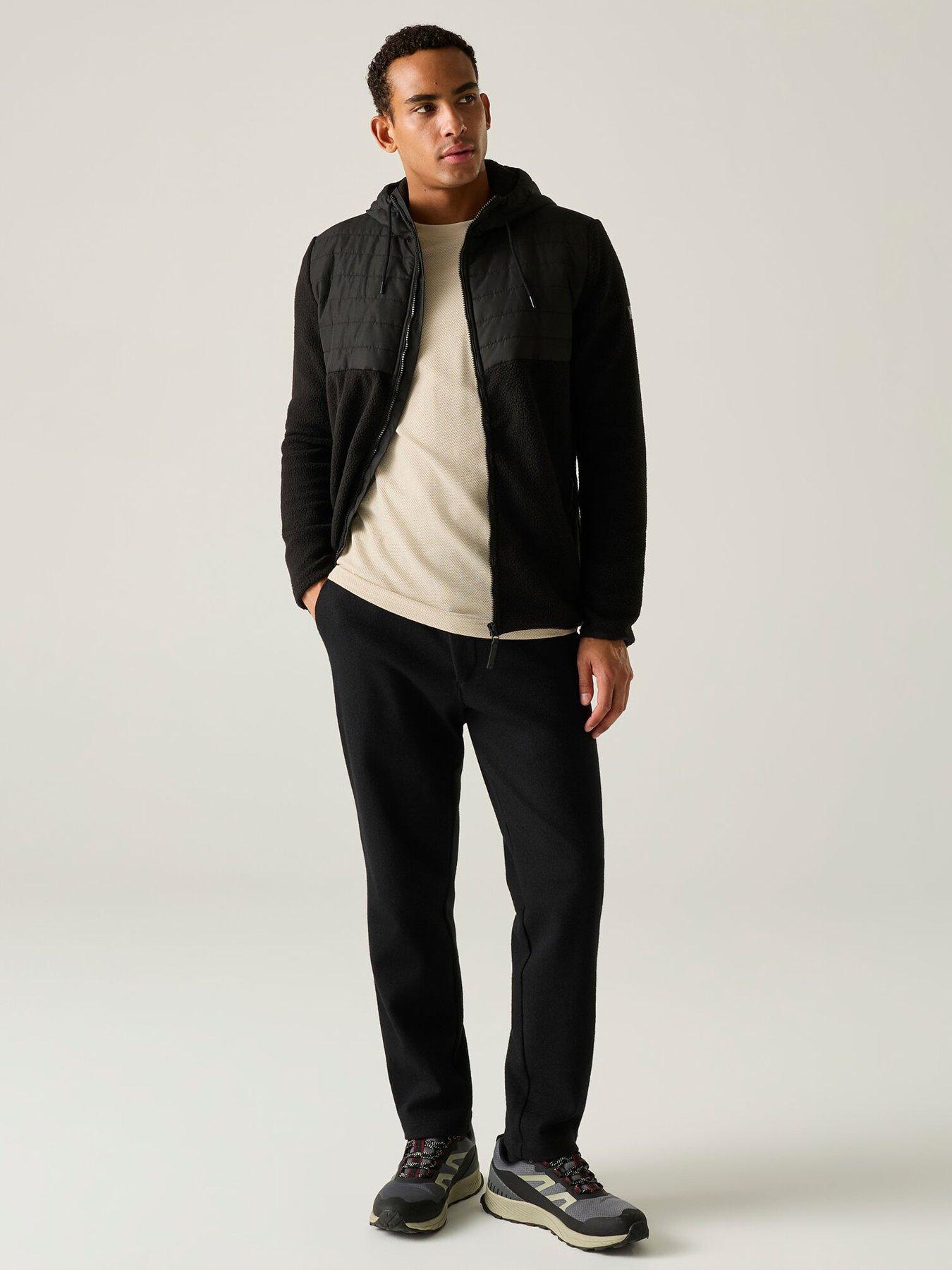 Image 4 of 7 of Regatta Mens Frankie Borg Hybrid Fleece -black/black