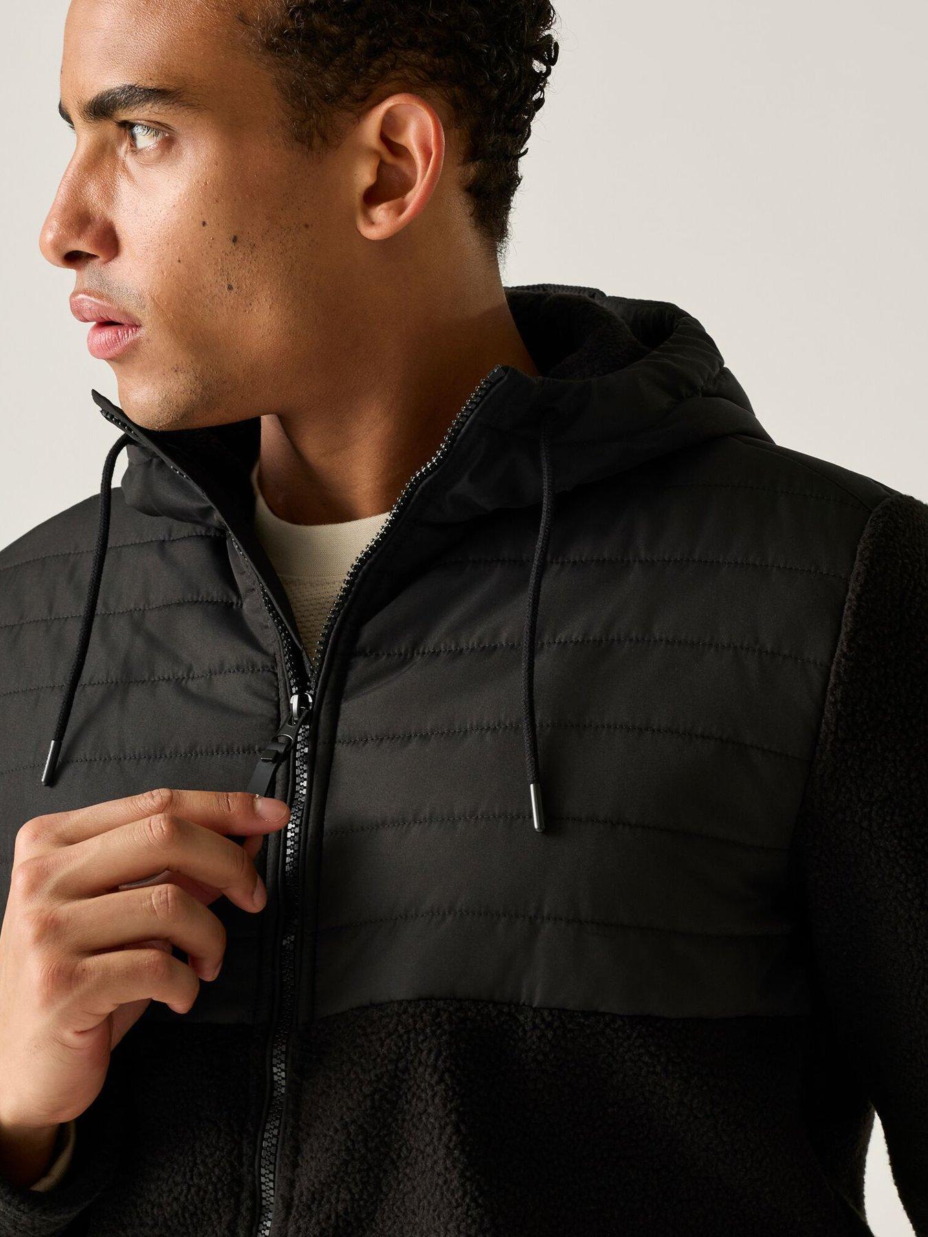 Image 6 of 7 of Regatta Mens Frankie Borg Hybrid Fleece -black/black