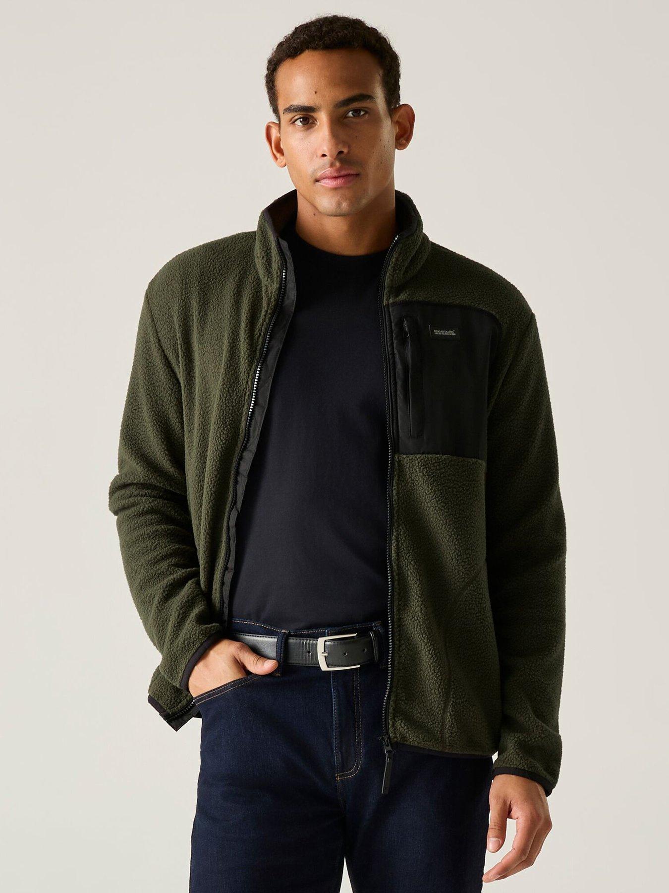 Image 1 of 7 of Regatta Mens Frankie Borg Fleece -dark Khaki/black