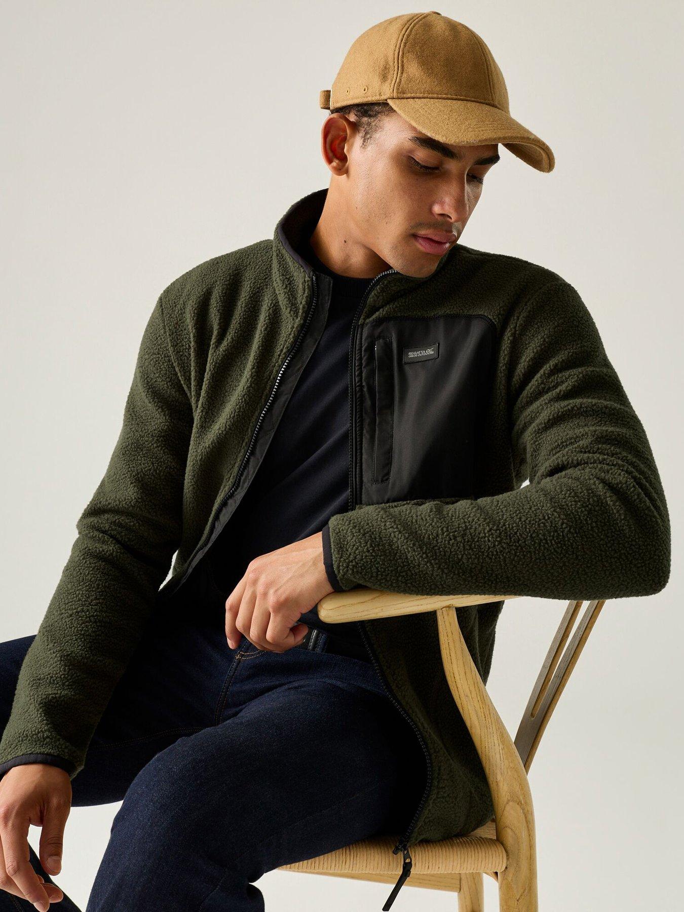 Image 2 of 7 of Regatta Mens Frankie Borg Fleece -dark Khaki/black