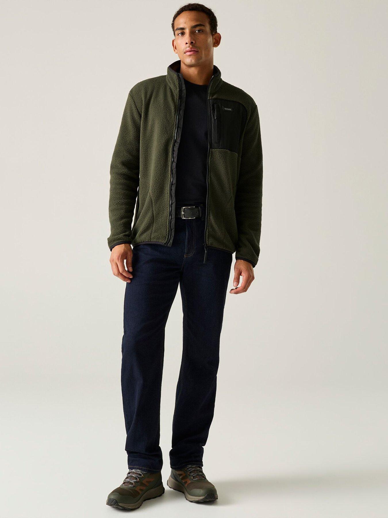 Image 4 of 7 of Regatta Mens Frankie Borg Fleece -dark Khaki/black