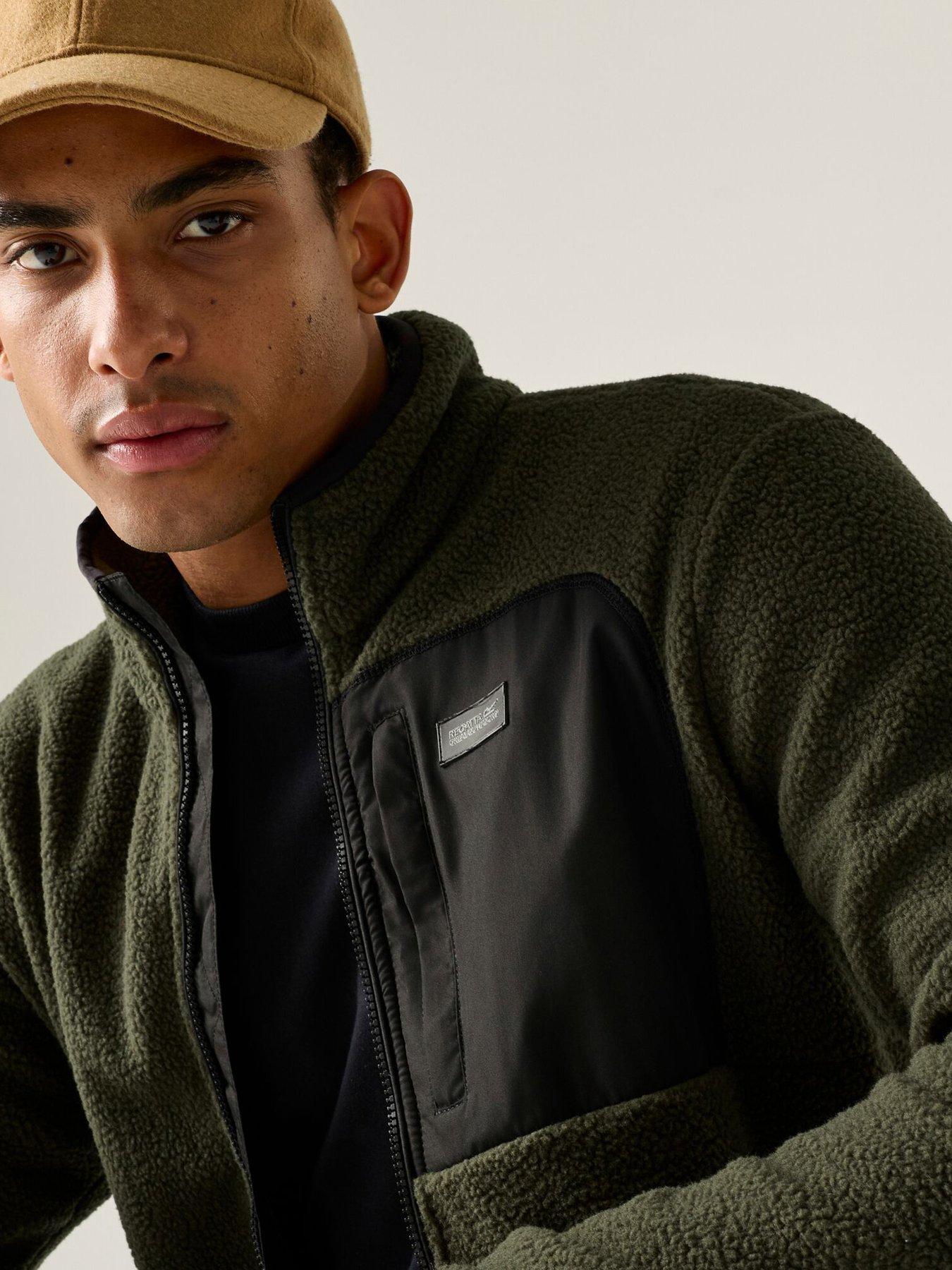 Image 6 of 7 of Regatta Mens Frankie Borg Fleece -dark Khaki/black