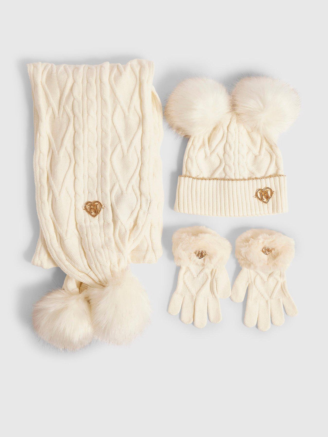 River Island Girls River Island Mini Cable Knit 3 Piece Set - Cream