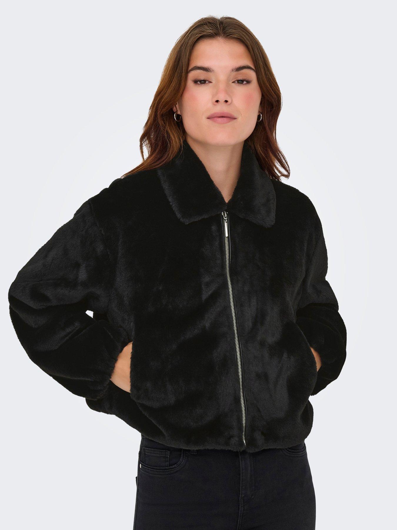 Image 1 of 7 of Only Dana Faux Fur Jacket