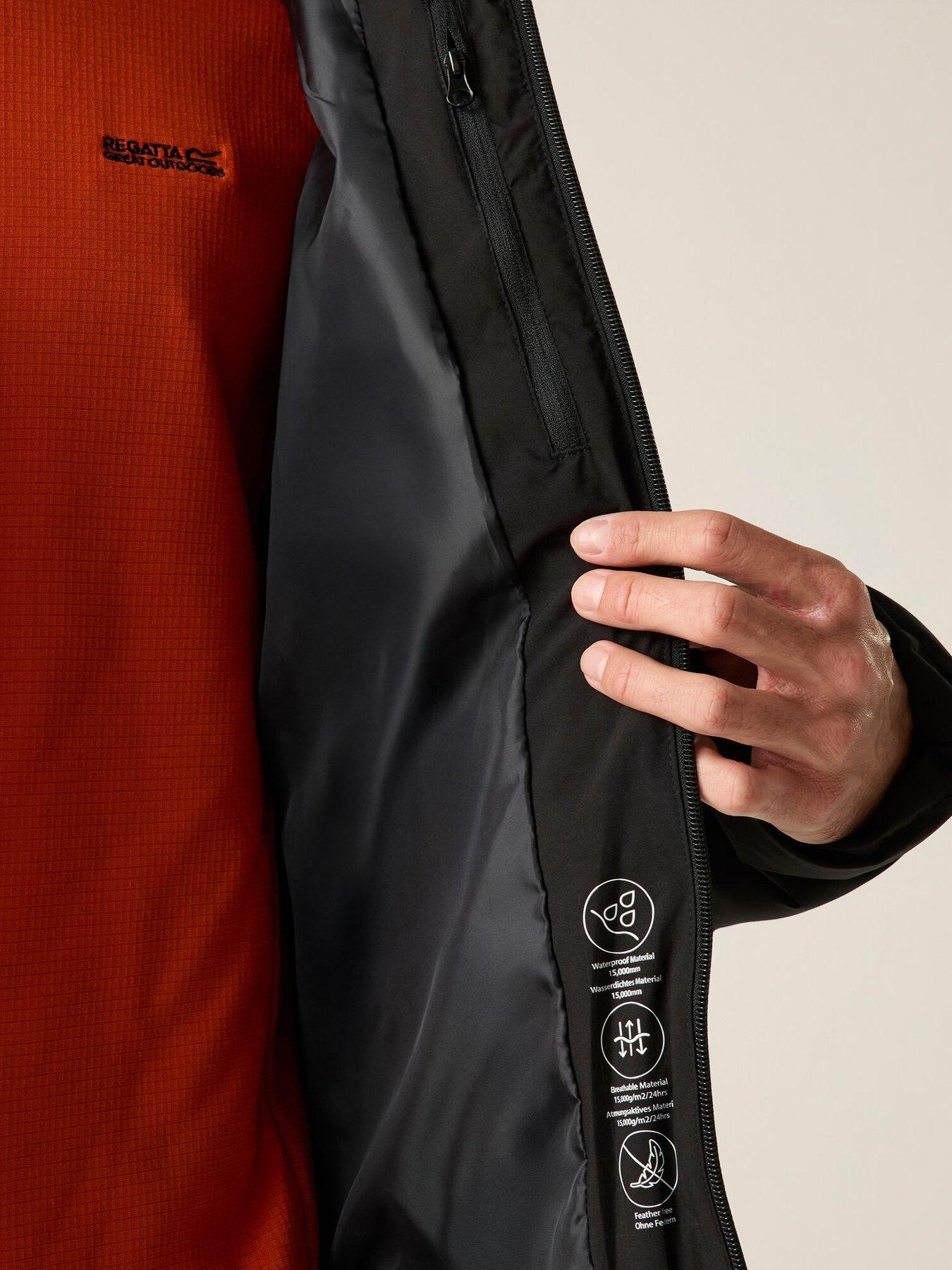 Image 7 of 7 of Regatta Mens Altoro Thermal 15000mm Waterproof Breathable Insulated Jacket - Black