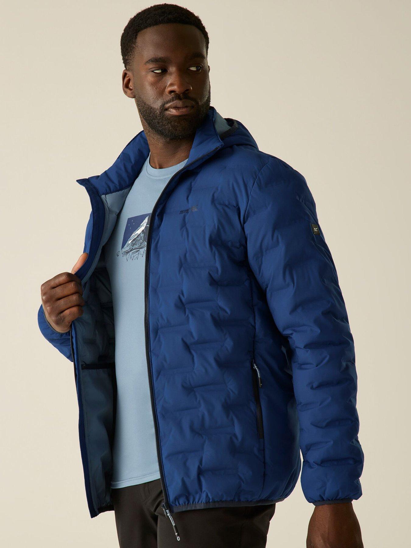 Image 6 of 7 of Regatta Mens Astrel Quilted Hooded Full Zip Jacket - Blue
