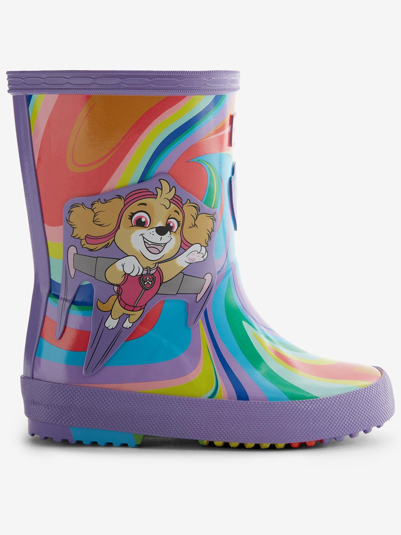 Image 1 of 5 of Hunter Kids' First Paw Patrol Skye Wellington Boots - Lavender Mist