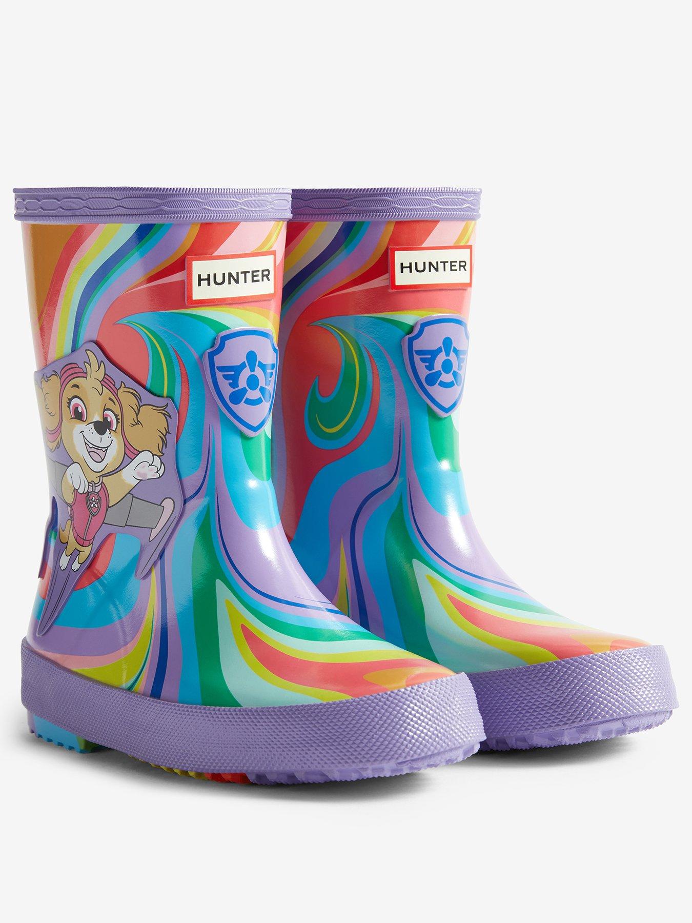 Image 2 of 5 of Hunter Kids' First Paw Patrol Skye Wellington Boots - Lavender Mist