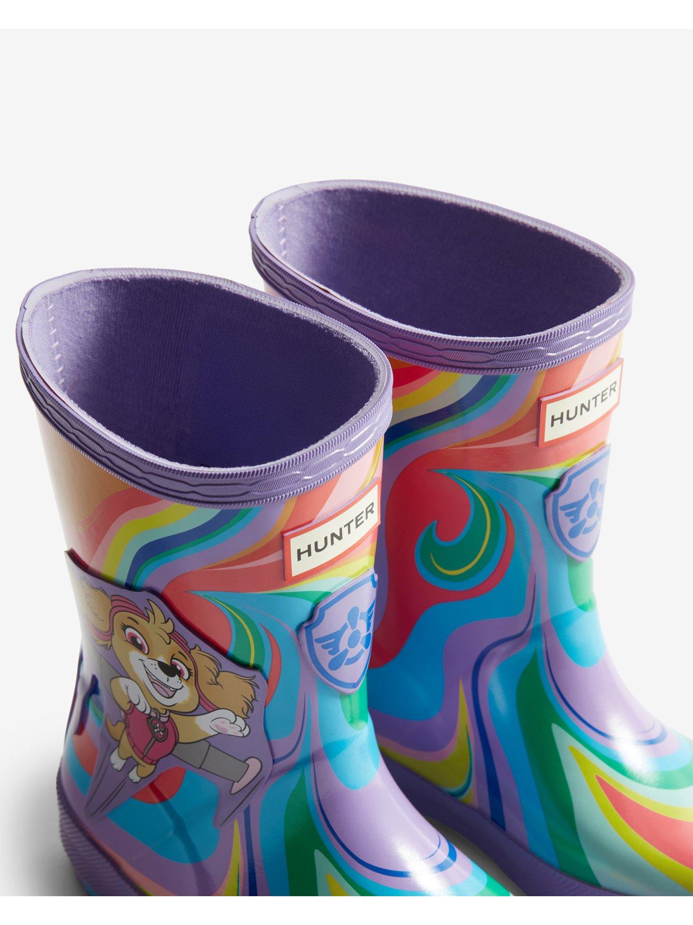 Image 5 of 5 of Hunter Kids' First Paw Patrol Skye Wellington Boots - Lavender Mist