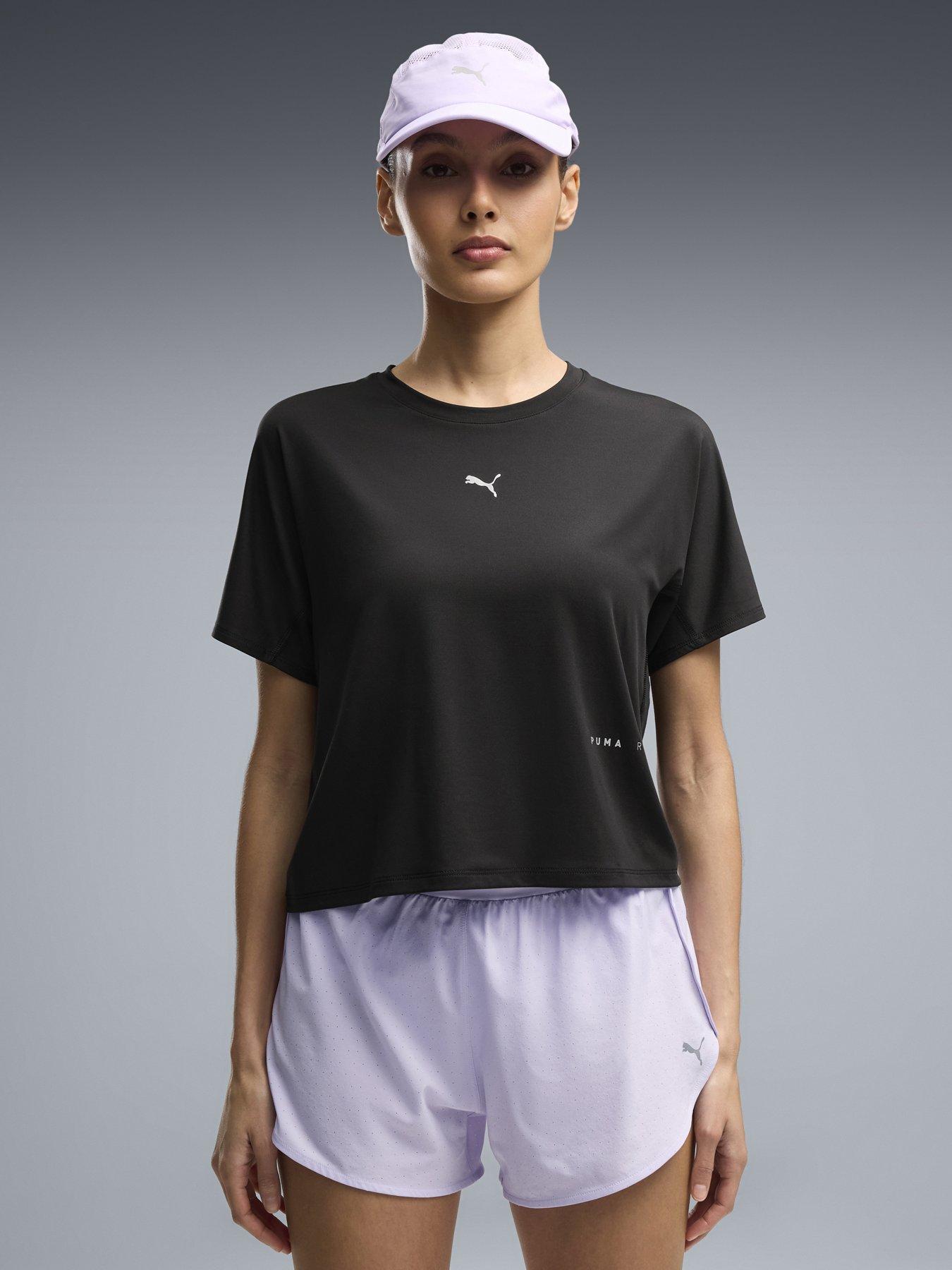 Image 1 of 5 of Puma Women's BRIGHTSTRIDE CLOUDSPUN Running T-Shirt - Black