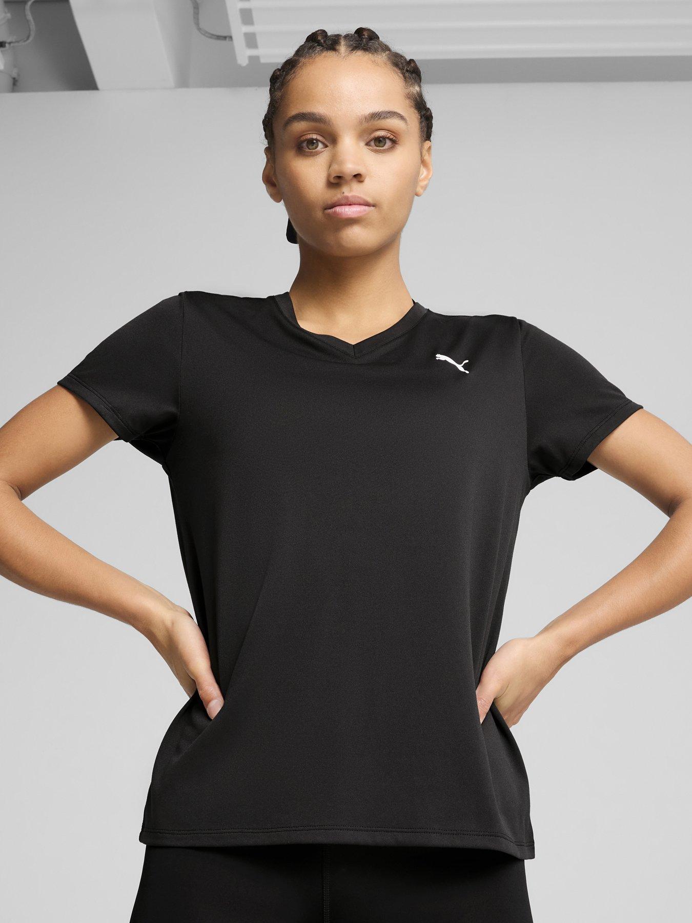 Image 1 of 5 of Puma Womens Training Tad Essential Vneck Tee - Black