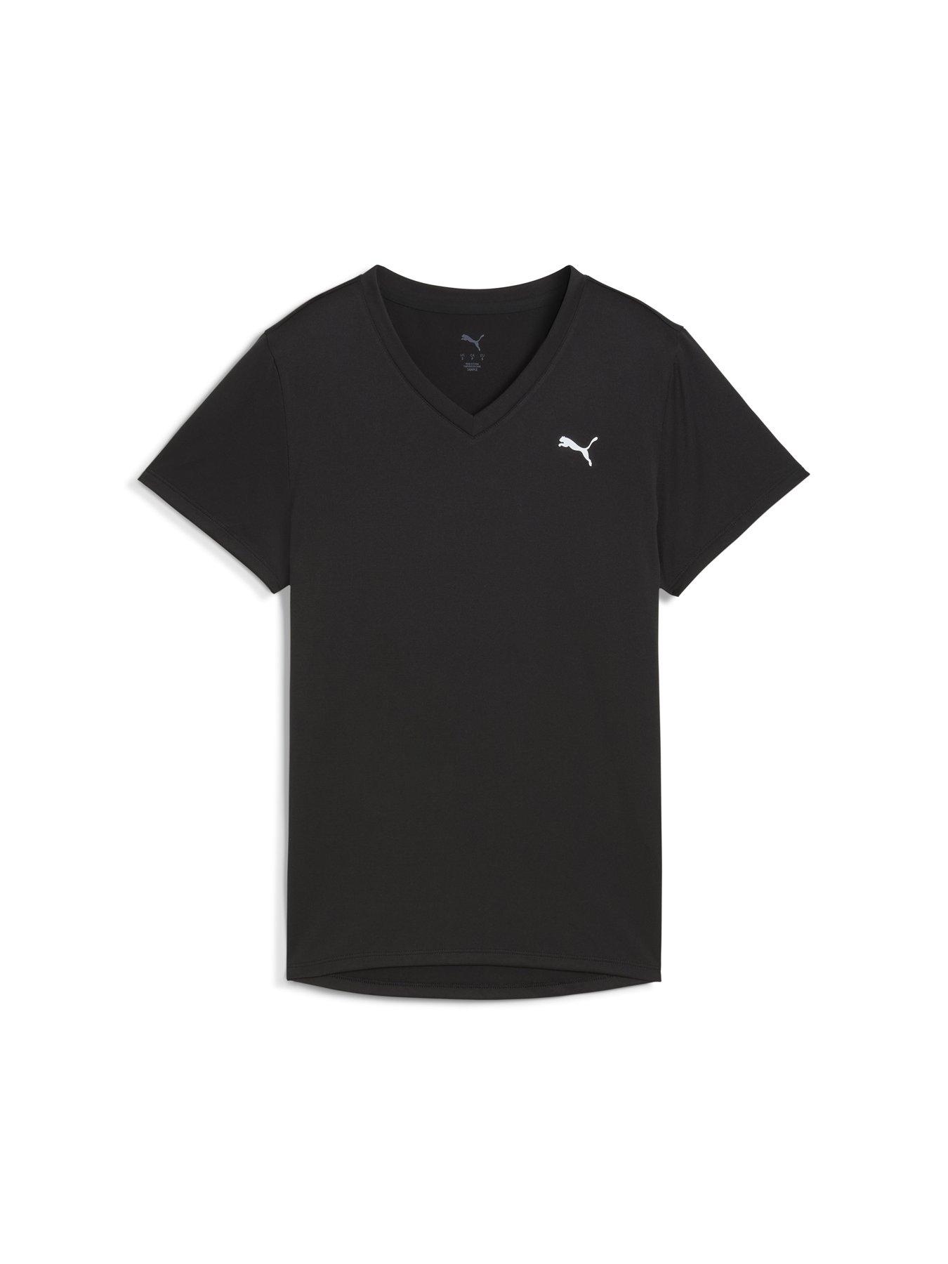 Image 4 of 5 of Puma Womens Training Tad Essential Vneck Tee - Black