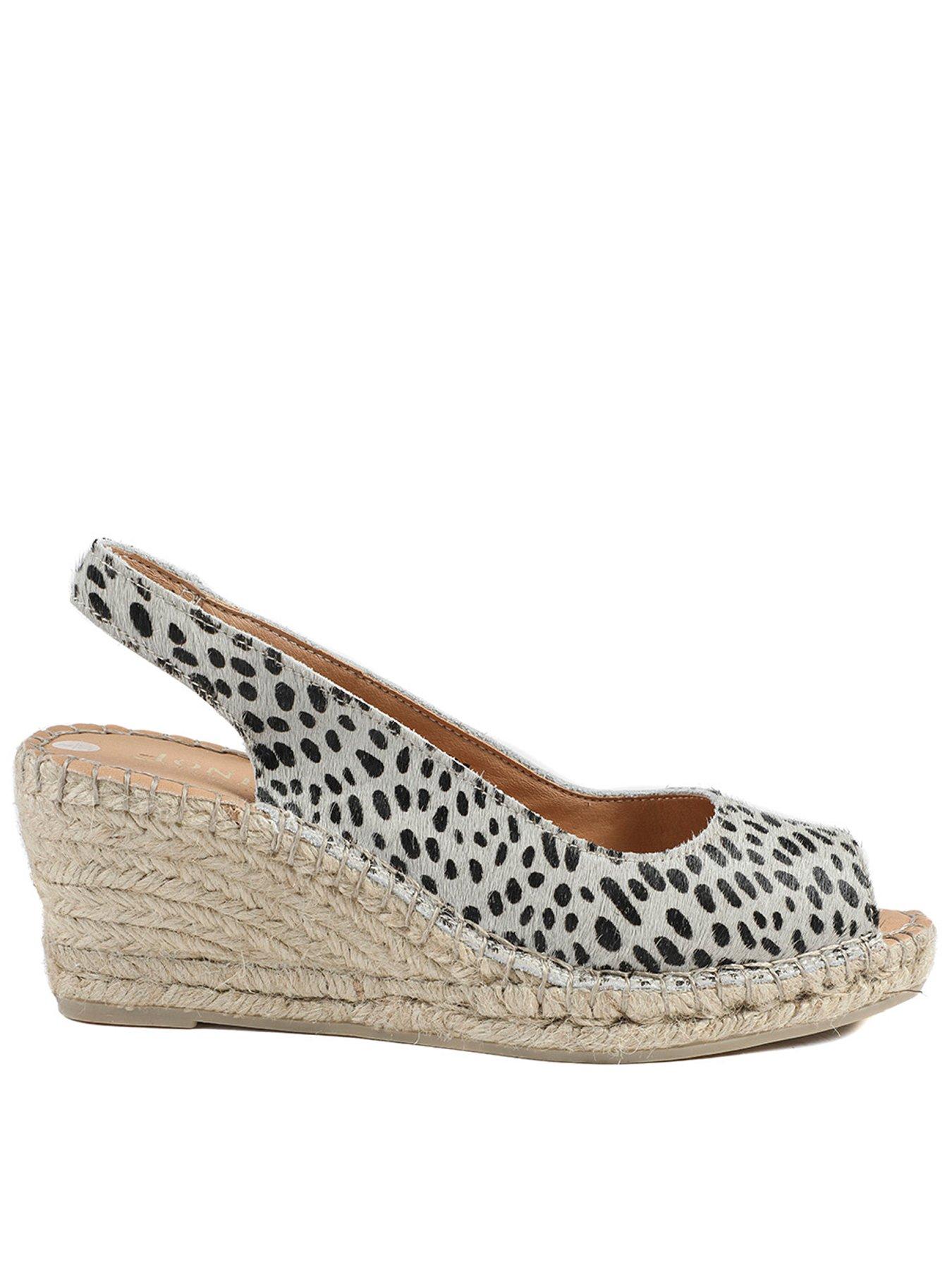 Jones Bootmaker Rosanna Leopard Print Wedge Sandal - Leopard