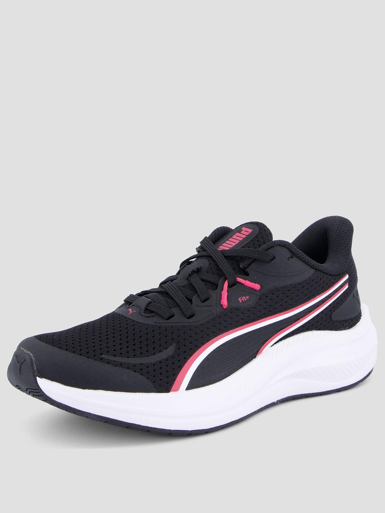 Image 2 of 7 of Puma Girls Skyrocket Lite 2 Lightweight Lace-Up Sports Trainers - Black/Pink