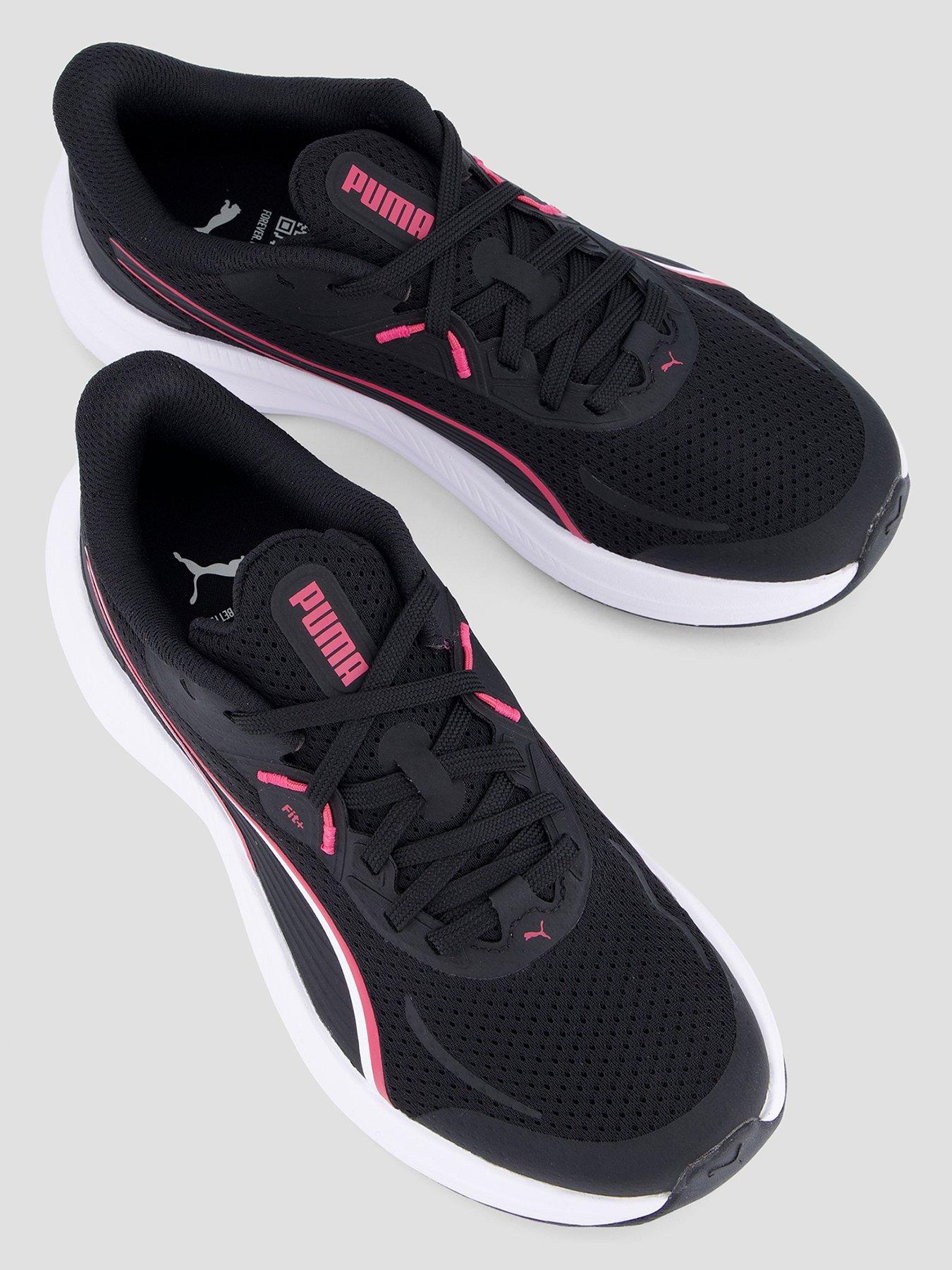 Image 3 of 7 of Puma Girls Skyrocket Lite 2 Lightweight Lace-Up Sports Trainers - Black/Pink