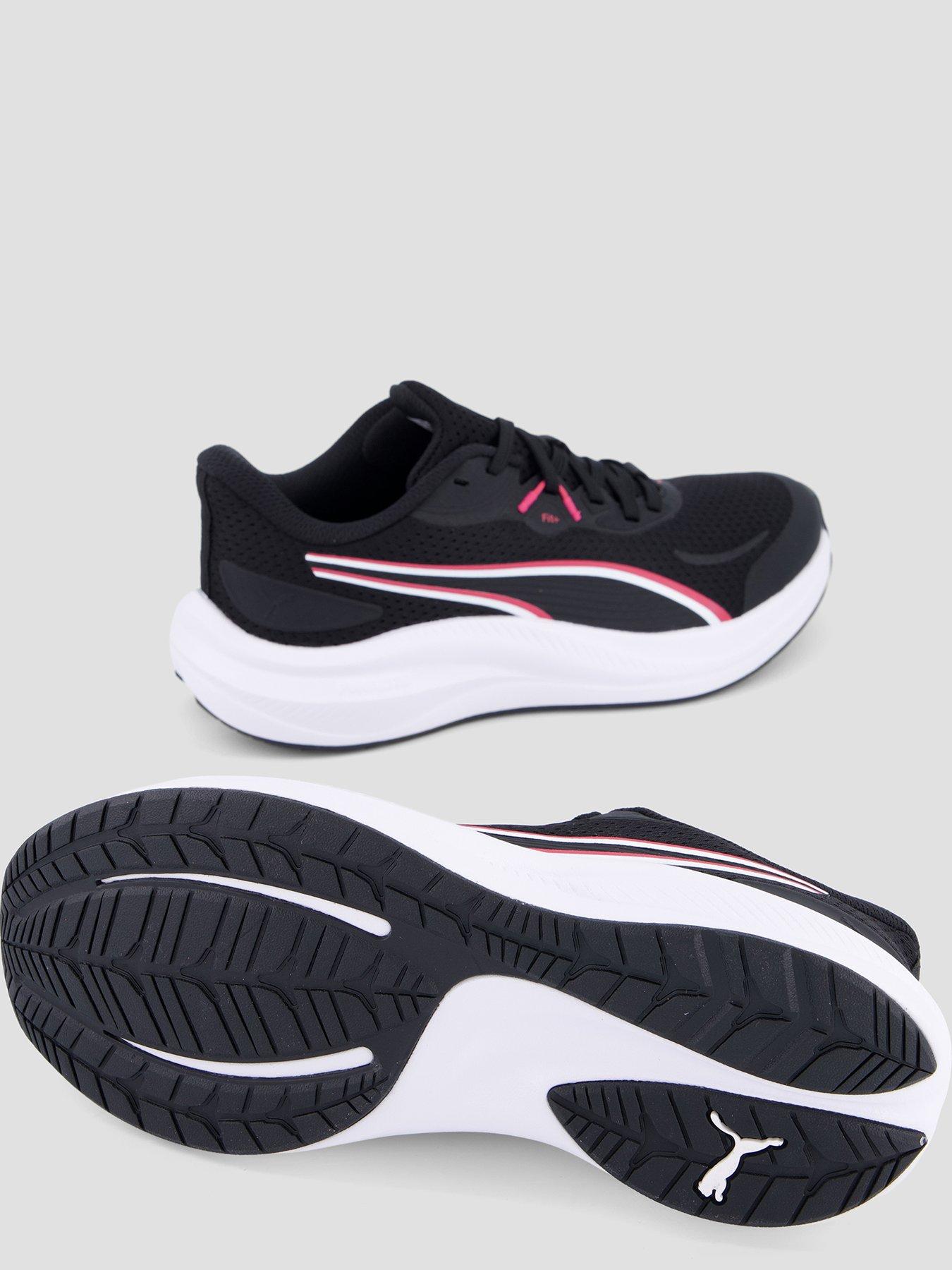 Image 4 of 7 of Puma Girls Skyrocket Lite 2 Lightweight Lace-Up Sports Trainers - Black/Pink