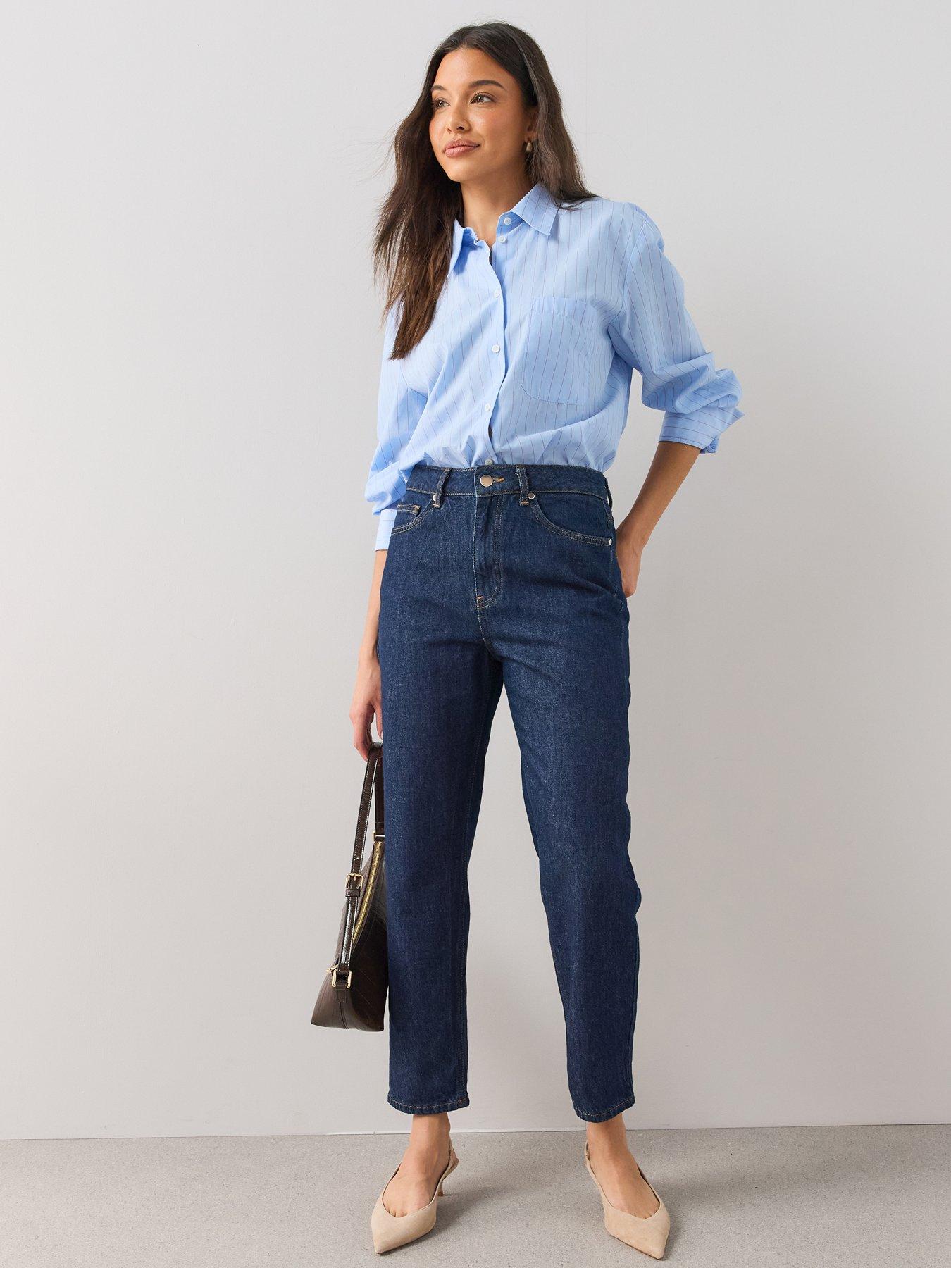 The Very Collection High Waist Mom Jeans - Rinse Wash