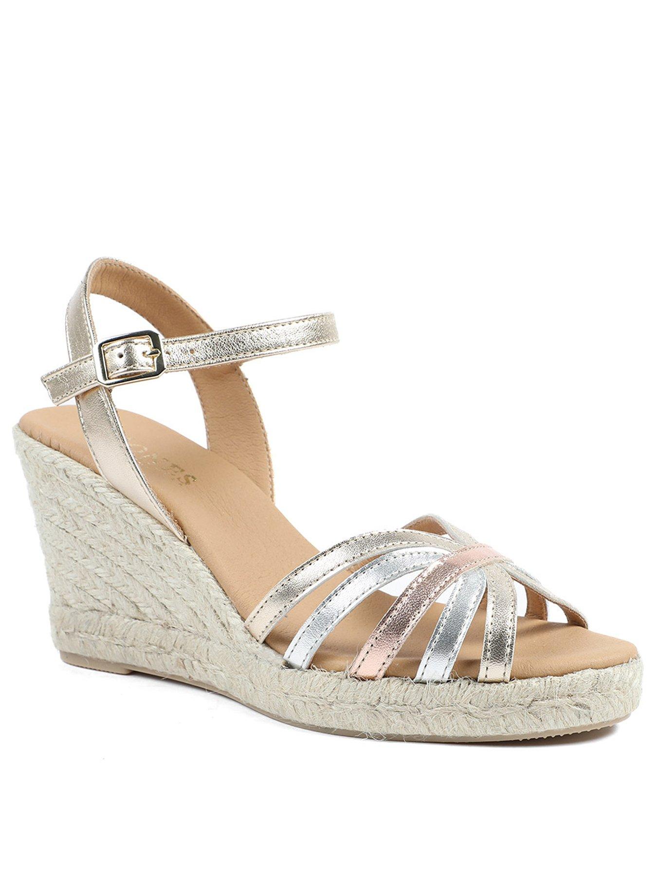 Image 2 of 6 of Jones Bootmaker Alivia Open Wedge Sandal -gold Multi