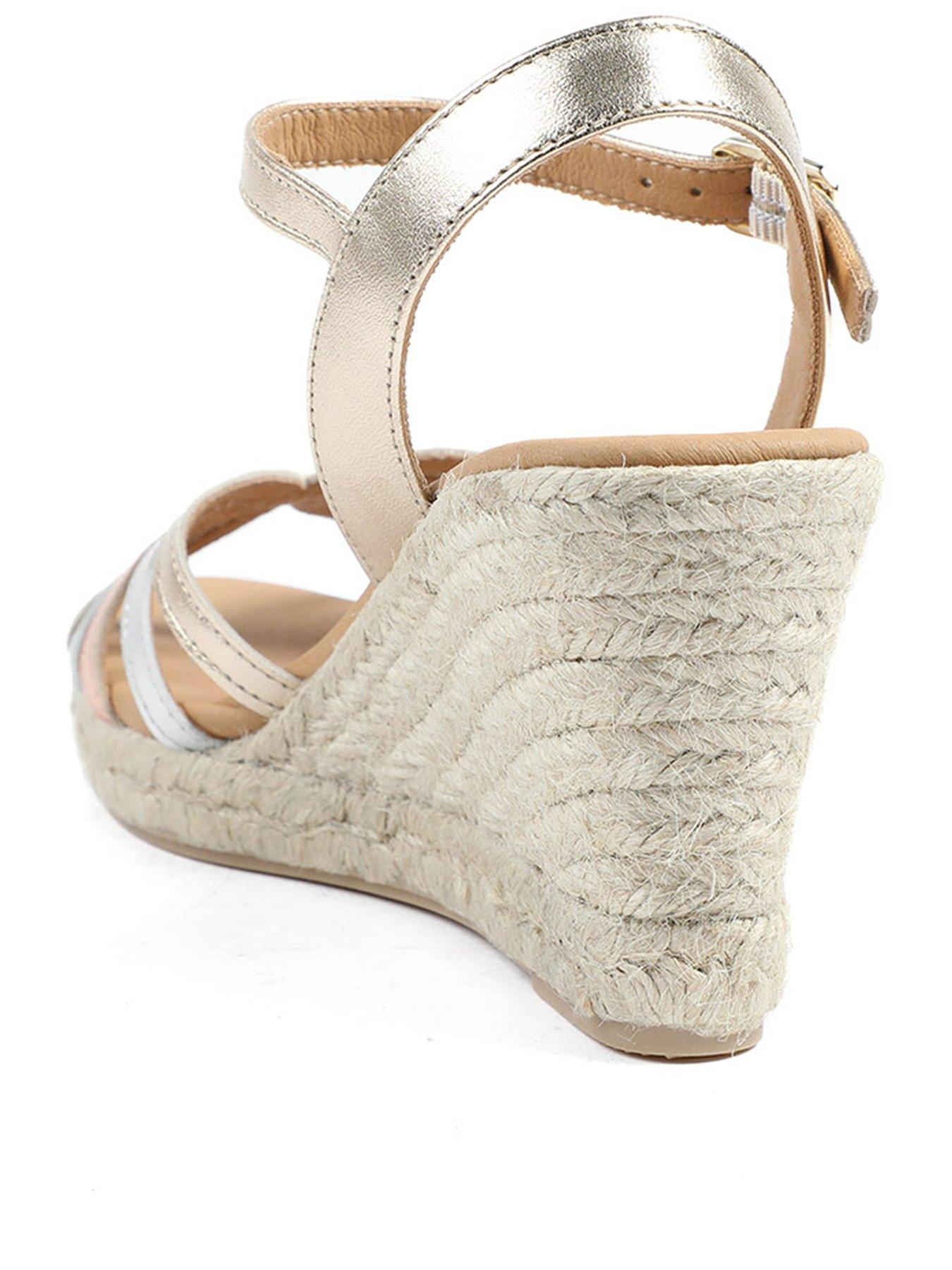 Image 3 of 6 of Jones Bootmaker Alivia Open Wedge Sandal -gold Multi