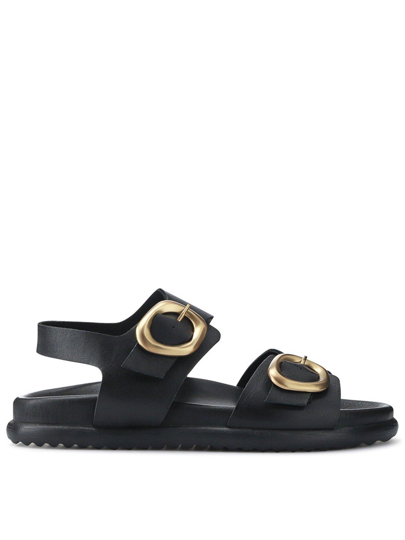 Image 1 of 5 of Jones Bootmaker Juneau Buckle Ankle Strap Sandal - Black